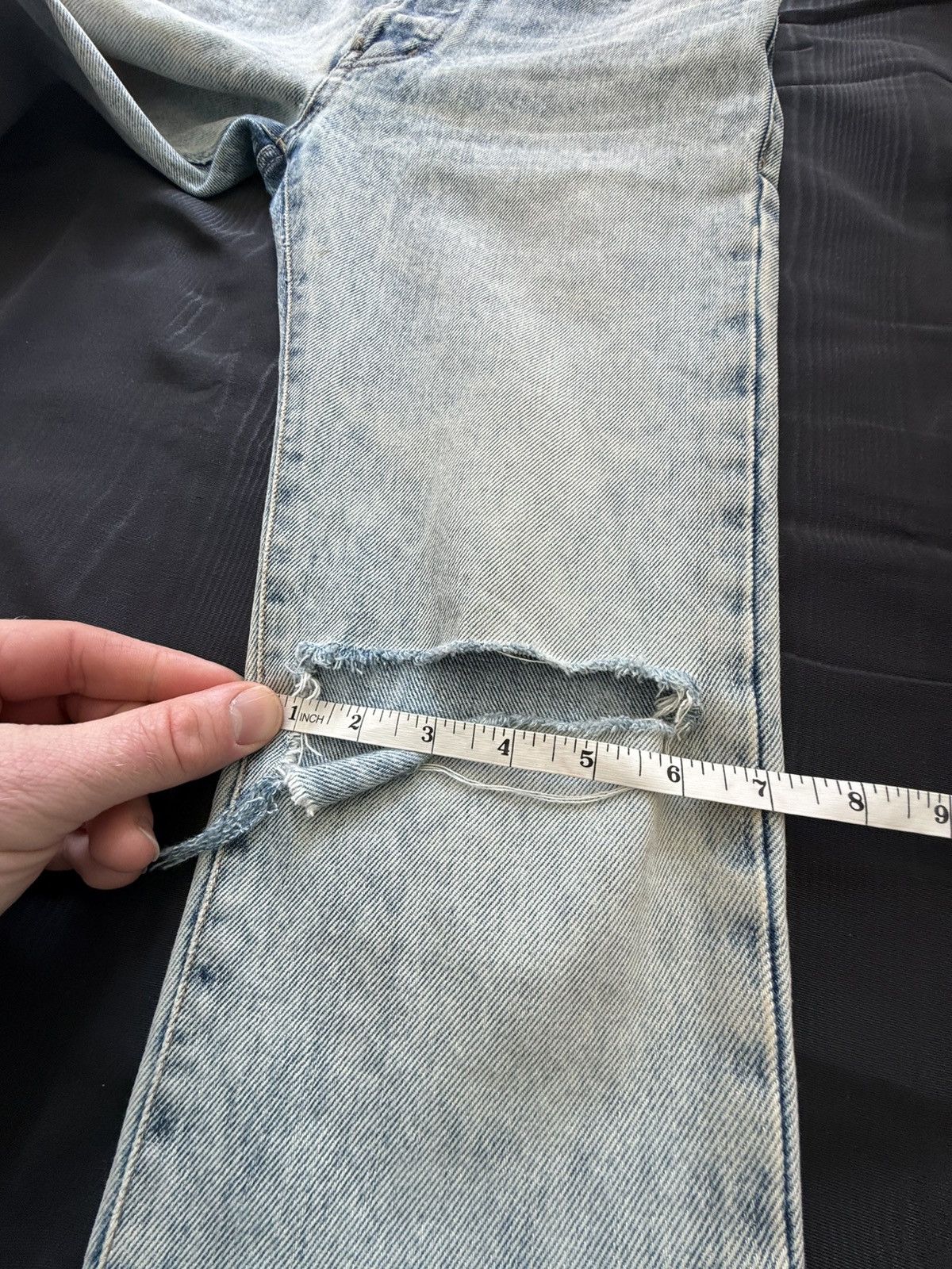 Saint Laurent Paris 1/1 SS16 Saint Laurent knee slit crash hedi jeans 28 sample Size US 28 / EU 44 - 5 Thumbnail