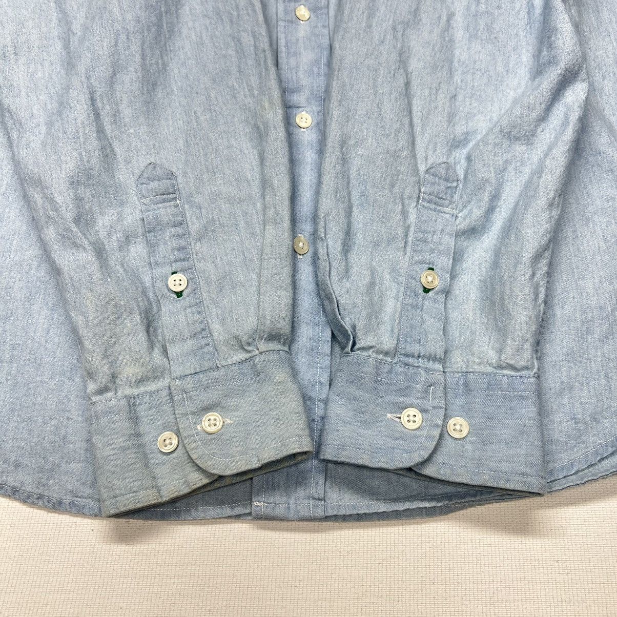 Tommy Hilfiger × Vintage VTG Tommy Hilfiger Button Down Shirt Blue Long Sleeve Faded Size US L / EU 52-54 / 3 - 10 Thumbnail