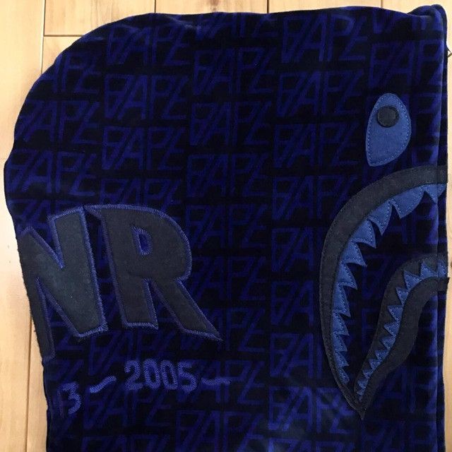 Bape BAPE Logo Monogram Velour Shark Full Zip Hoodie APE XXL 2XL Size US XXL / EU 58 / 5 - 5 Thumbnail