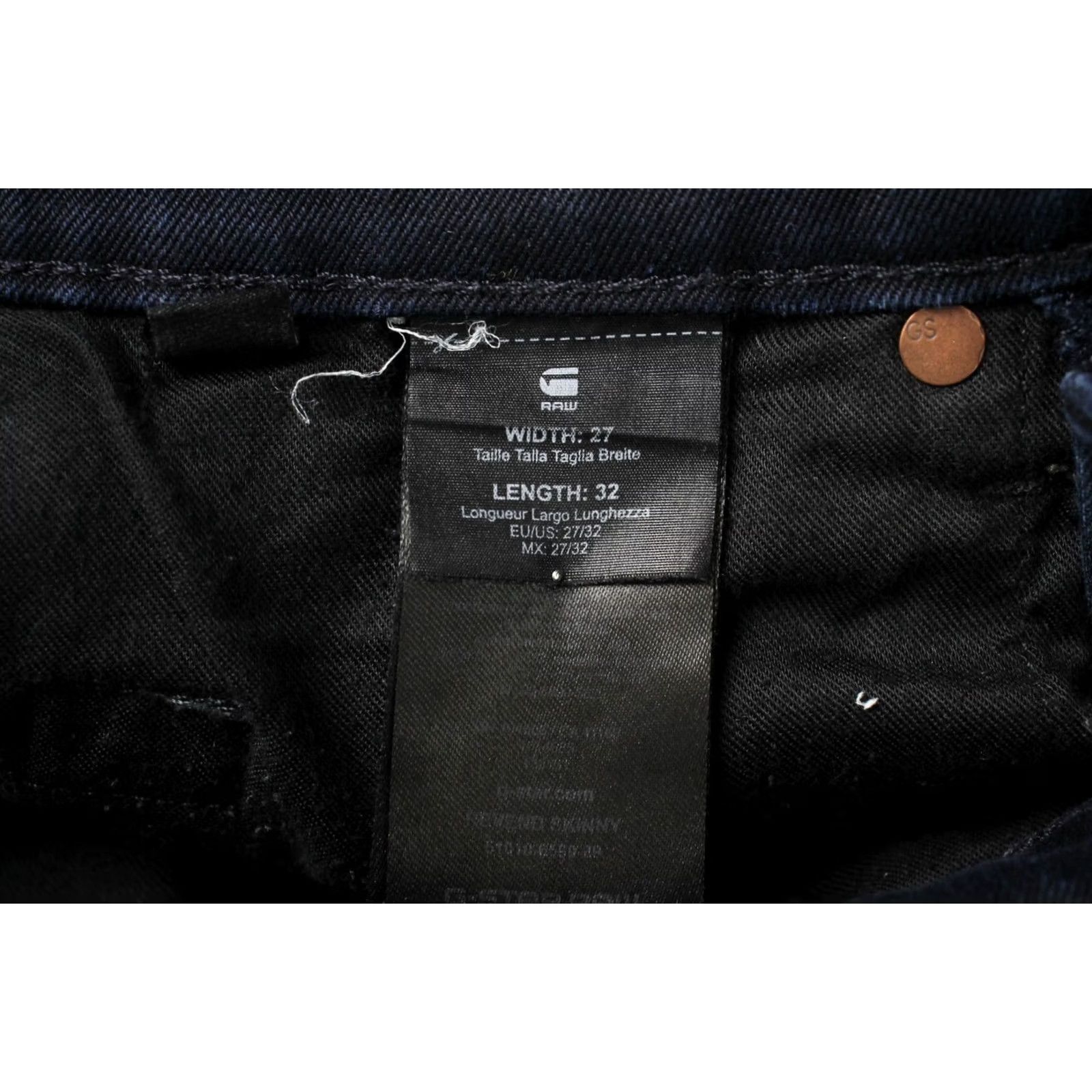 G-Star G-STAR Revend Skinny Jeans Men's W27/L32 Whiskers Faded Denim Blue Size US 27 - 6 Thumbnail