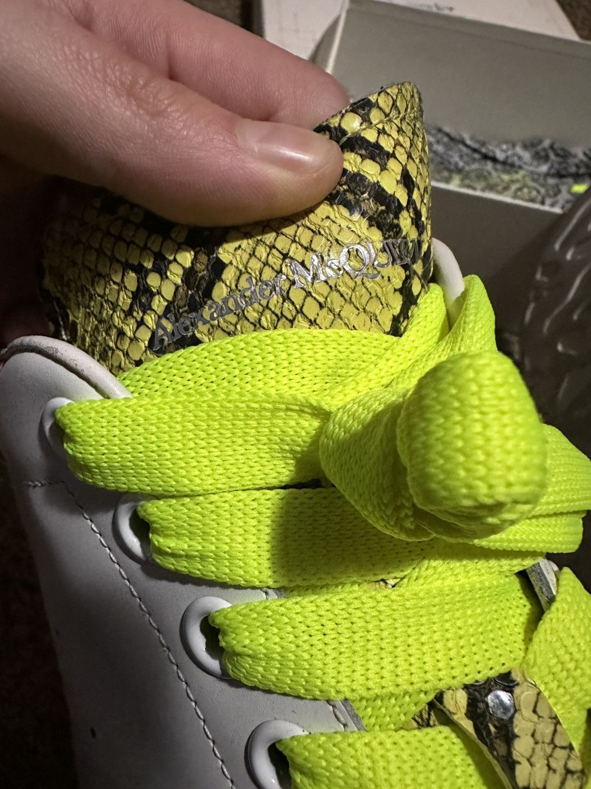 McQ Alexander McQueen Alexander Mcqueen Oversized Sneaker ‘White Multi Snakeskin Size US 11 / EU 44 - 4 Thumbnail