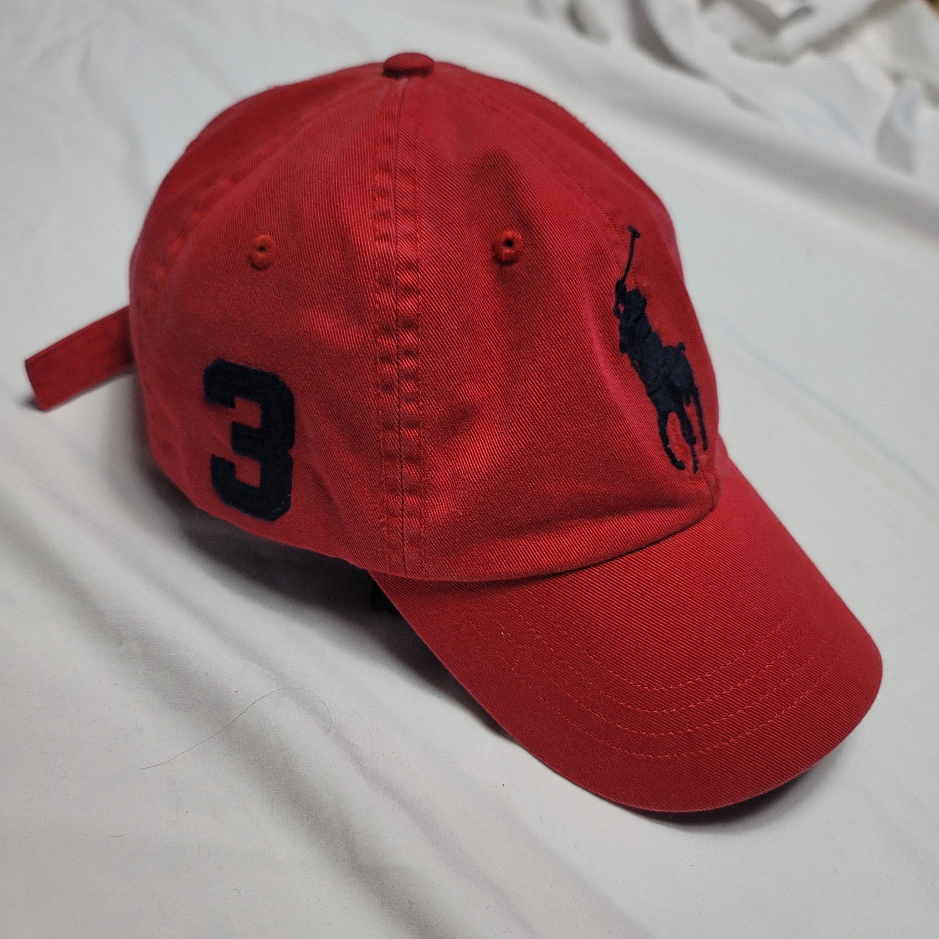 Polo Ralph Lauren Polo Ralph Lauren Red Embroidered Cap Size ONE SIZE - 4 Thumbnail