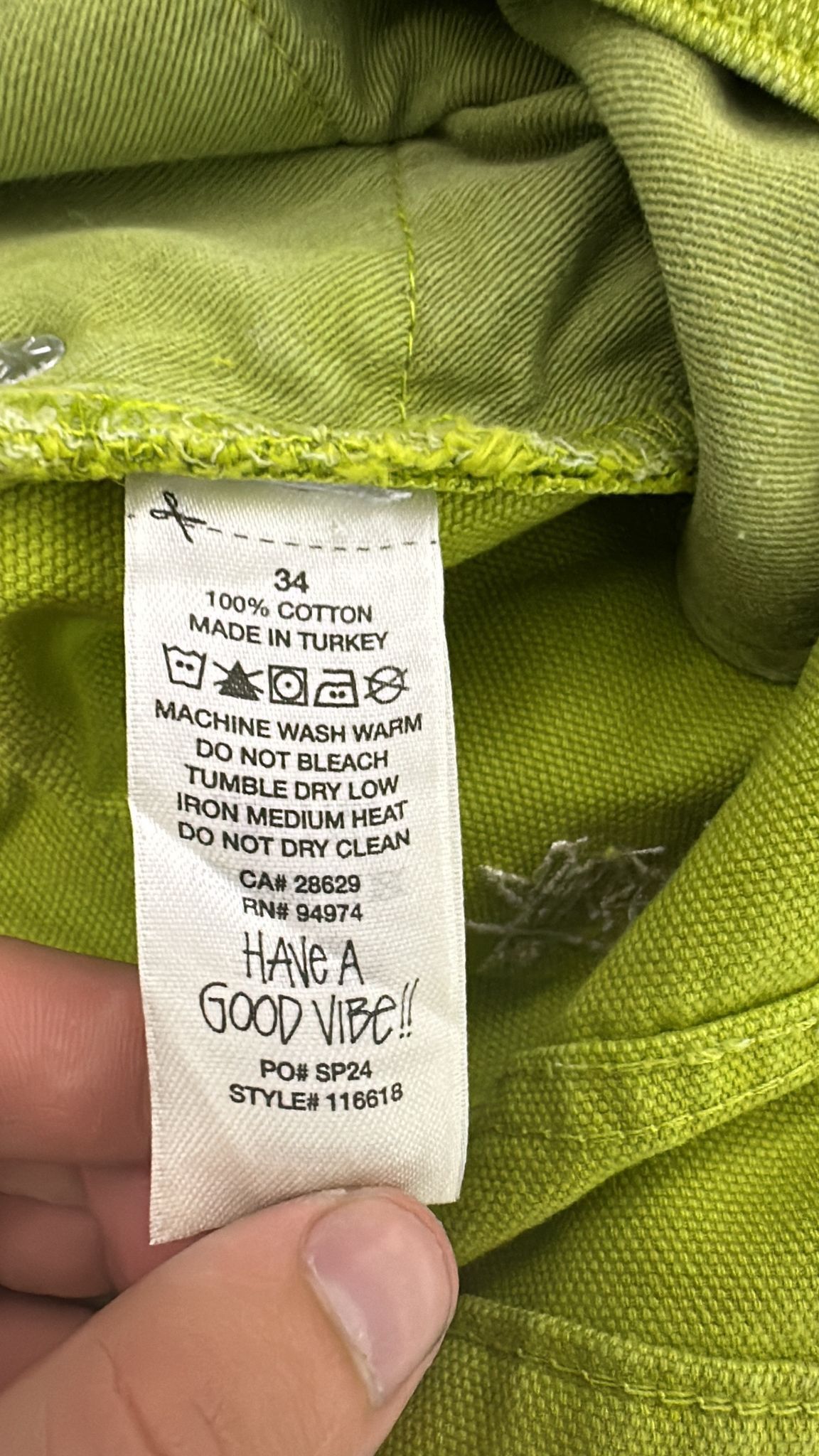 Stussy Stussy Big Ol' Jean Washed Canvas “Cactus” 34 Size US 34 / EU 50 - 8 Thumbnail