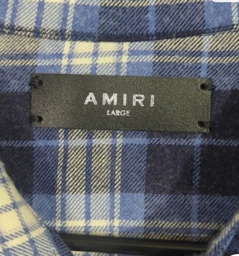 Amiri Amiri 16ss Blue Plaid Shirt Size US L / EU 52-54 / 3 - 2 Thumbnail