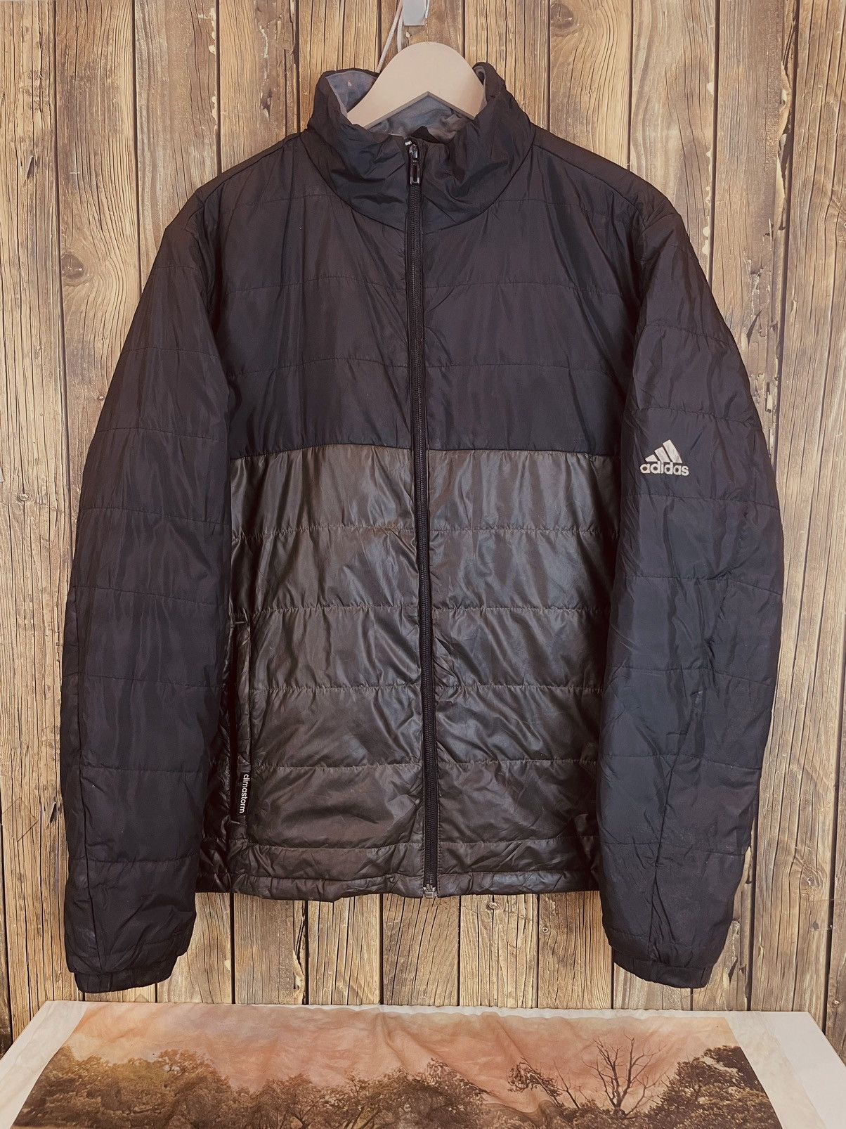 Adidas × Vintage Vintage Adidas Light Puffer Jacket Size US L / EU 52-54 / 3 - 1 Thumbnail