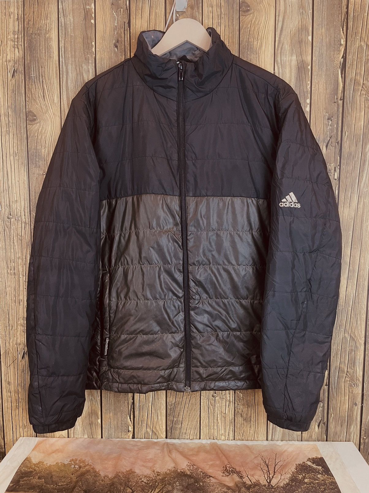 Pre-owned Adidas X Vintage Adidas Light Puffer Jacket In Black