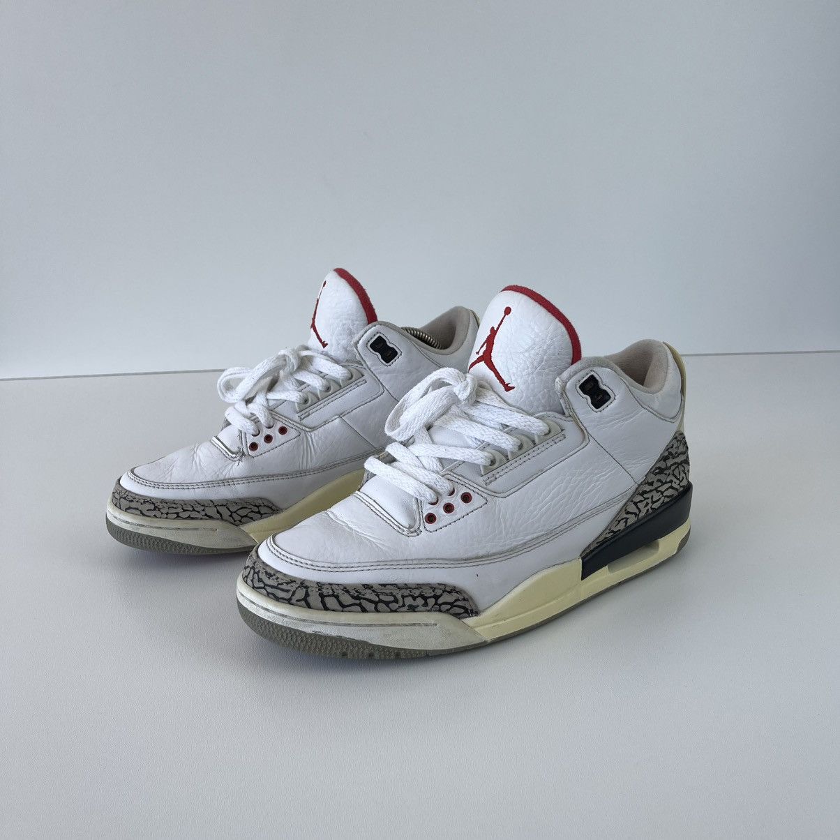 Jordan Brand Nike Air Jordan 3 Retro 2010 Hi-Top Shoes White Cement Rare Size US 8 / EU 41 - 1 Thumbnail