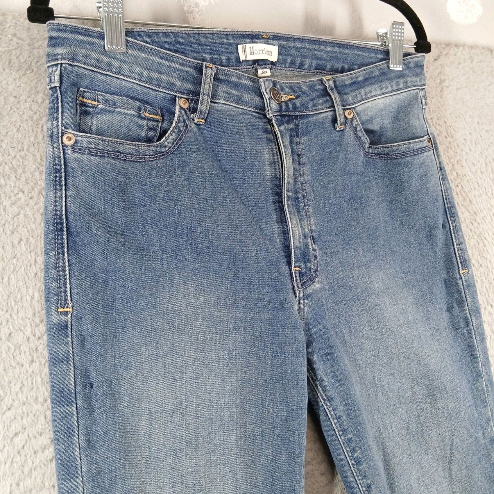 Vintage Morrison Jeans Bootcut Medium Wash High Rise 29 32in Inseam 5-Pocket Denim Women Boys? Size 29" - 6 Thumbnail