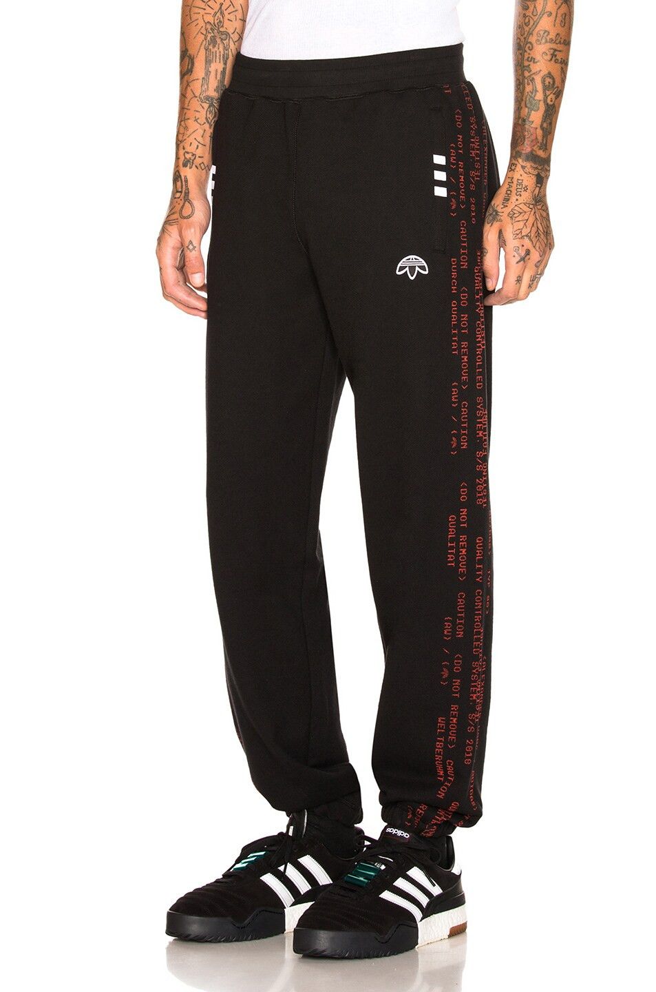 Adidas × Alexander Wang Iconic Jogger Pants in Black & Red Men's L Size US 34 / EU 50 - 10 Thumbnail