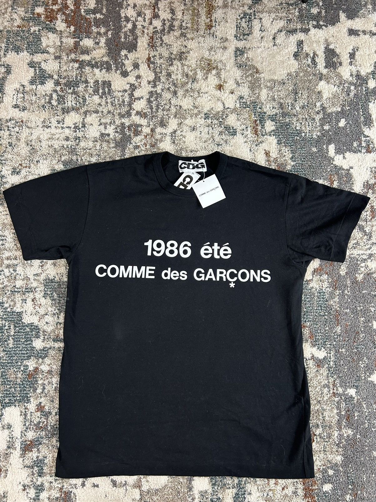 黒SCDGcdgコムデギャルソン1986 ete ロゴTシャツ COMME des GARCONS
