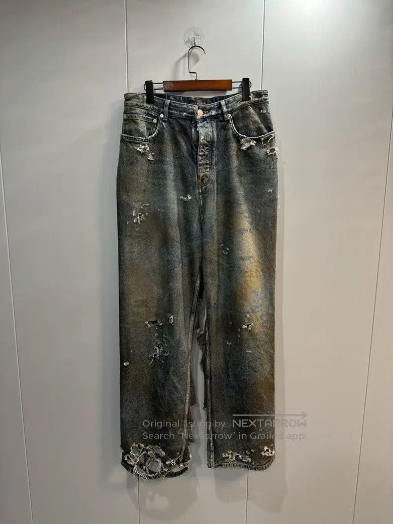 Balenciaga Balenciaga size S Back Destruction Denim Pants Size US 27 - 1 Thumbnail