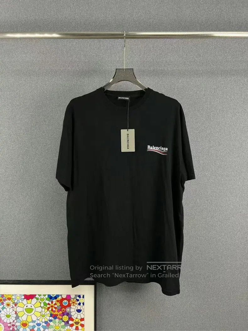 Balenciaga Balenciaga Black Cola Wave Printed Short Sleeve Size US L / EU 52-54 / 3 - 1 Thumbnail