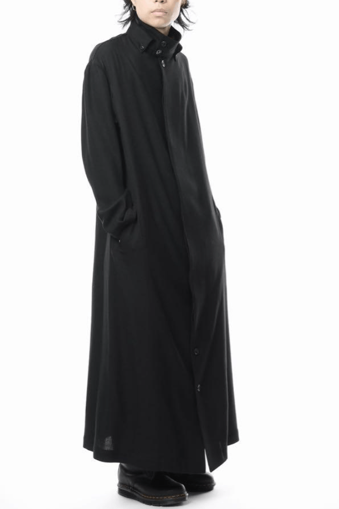 Yohji Yamamoto Yohji Yamamoto Pour Homme W/Viyella Collared Tab Coat Dress Size US S / EU 44-46 / 1 - 11 Thumbnail