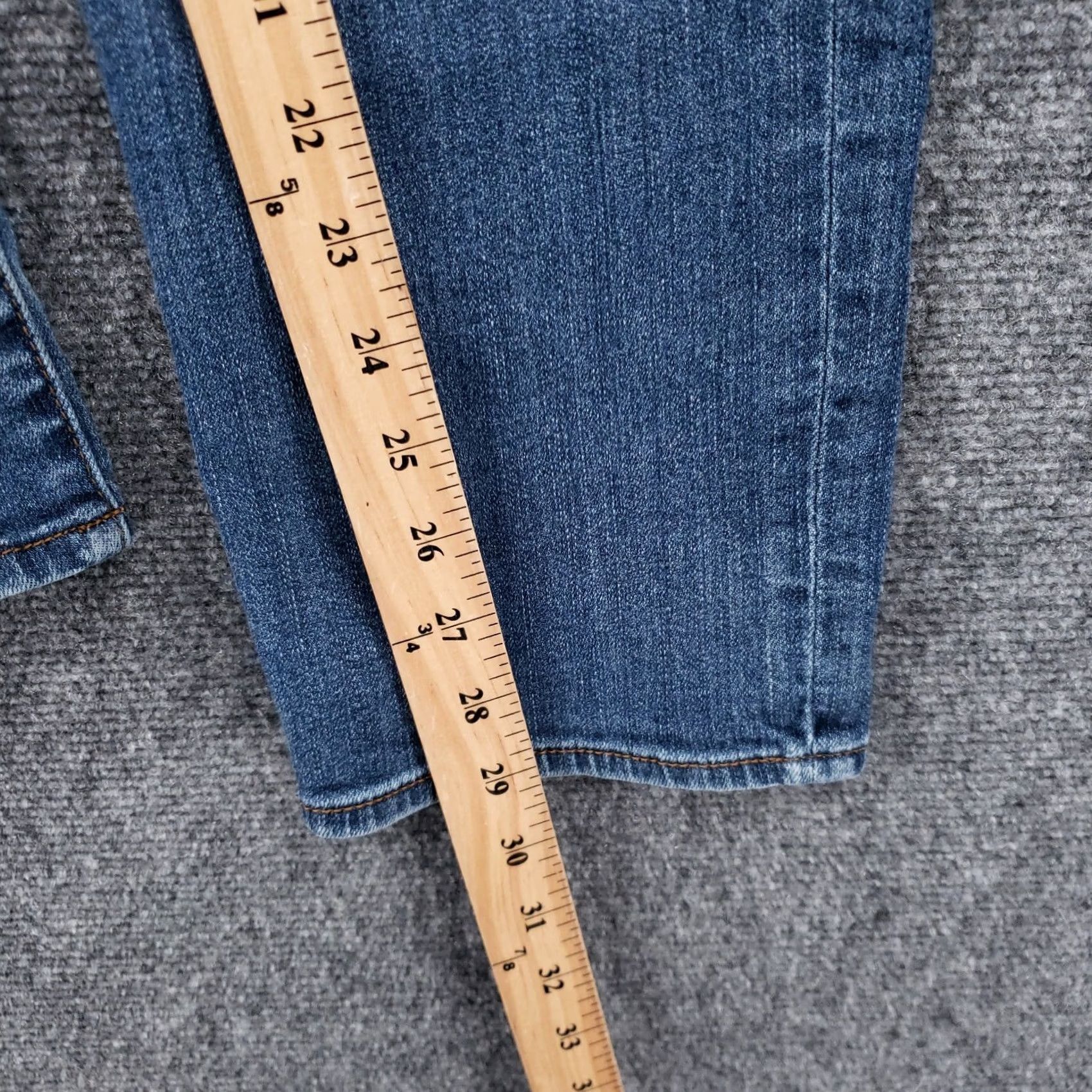 Vintage KUT from the Kloth Jeans Womens 10 Blue Straight Ankle Mid Rise Distressed Denim Size 32" / US 10 / IT 46 - 5 Thumbnail