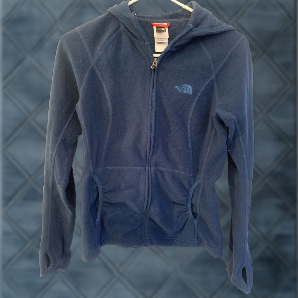 The North Face The North Face Hooded Fleece Jacket Full Zipper Small BLUE Shirt Women Regular S Blue Logo Zipper Hooded Lightweight Casual Outdoor Size S / US 4 / IT 40 - 1 Thumbnail
