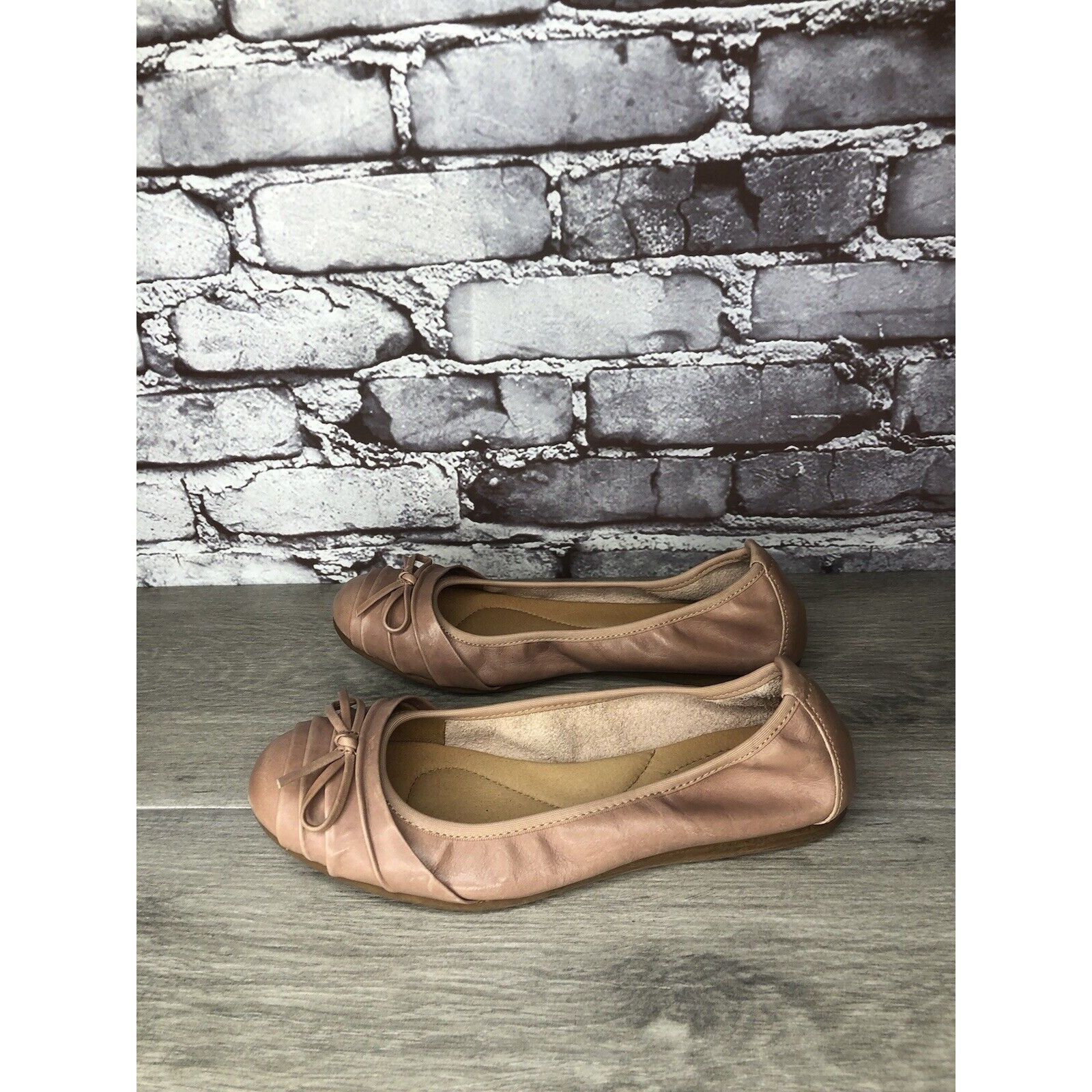 Born Born Footwear Dusty Pink Leather Casual Bow Ballet Flats Wom Size US 6.5 / IT 36.5 - 20 Thumbnail