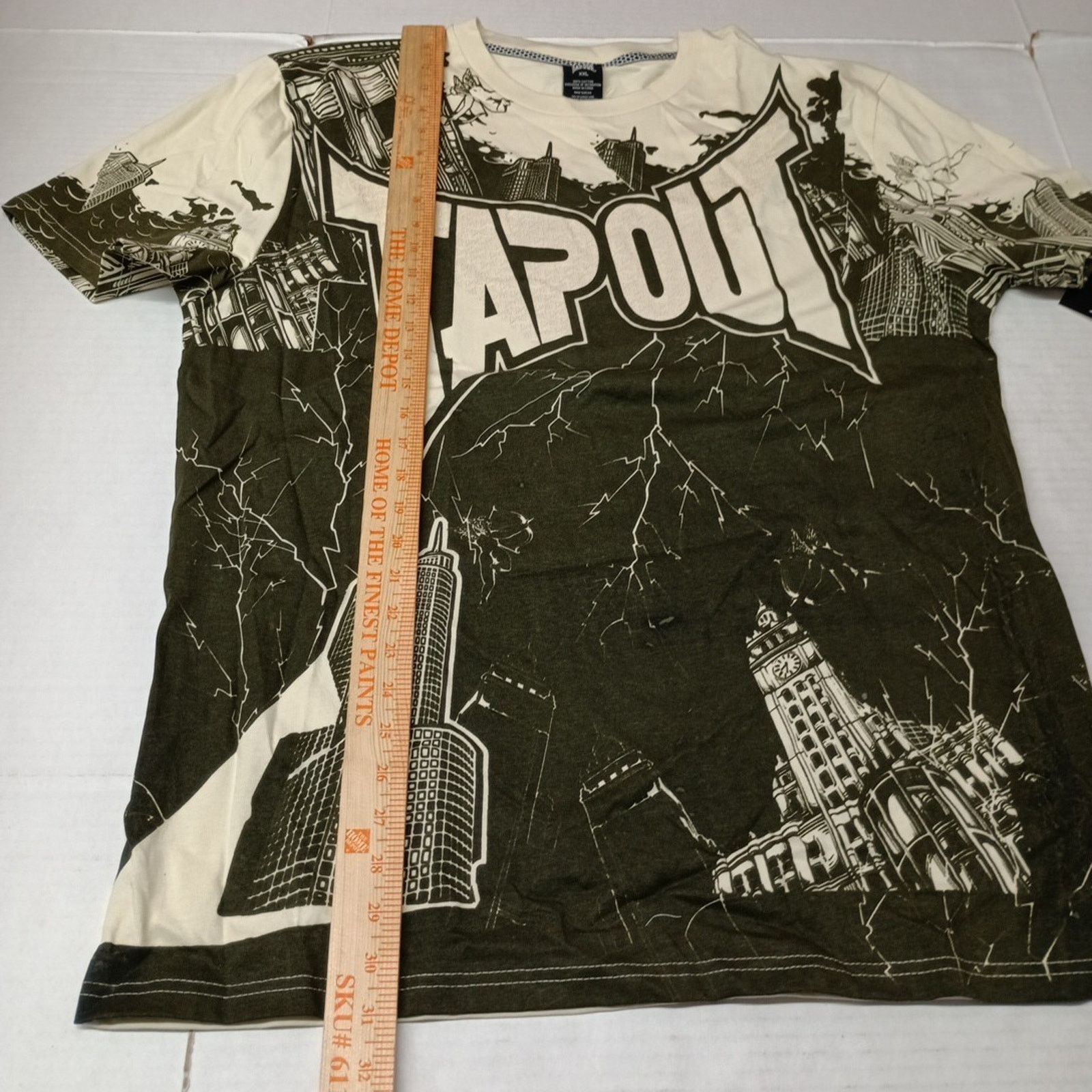 Tapout Tapout NWT Men’s AOP MMA Shirt Cotton Size 2XL Olive Cream Size US XXL / EU 58 / 5 - 5 Thumbnail