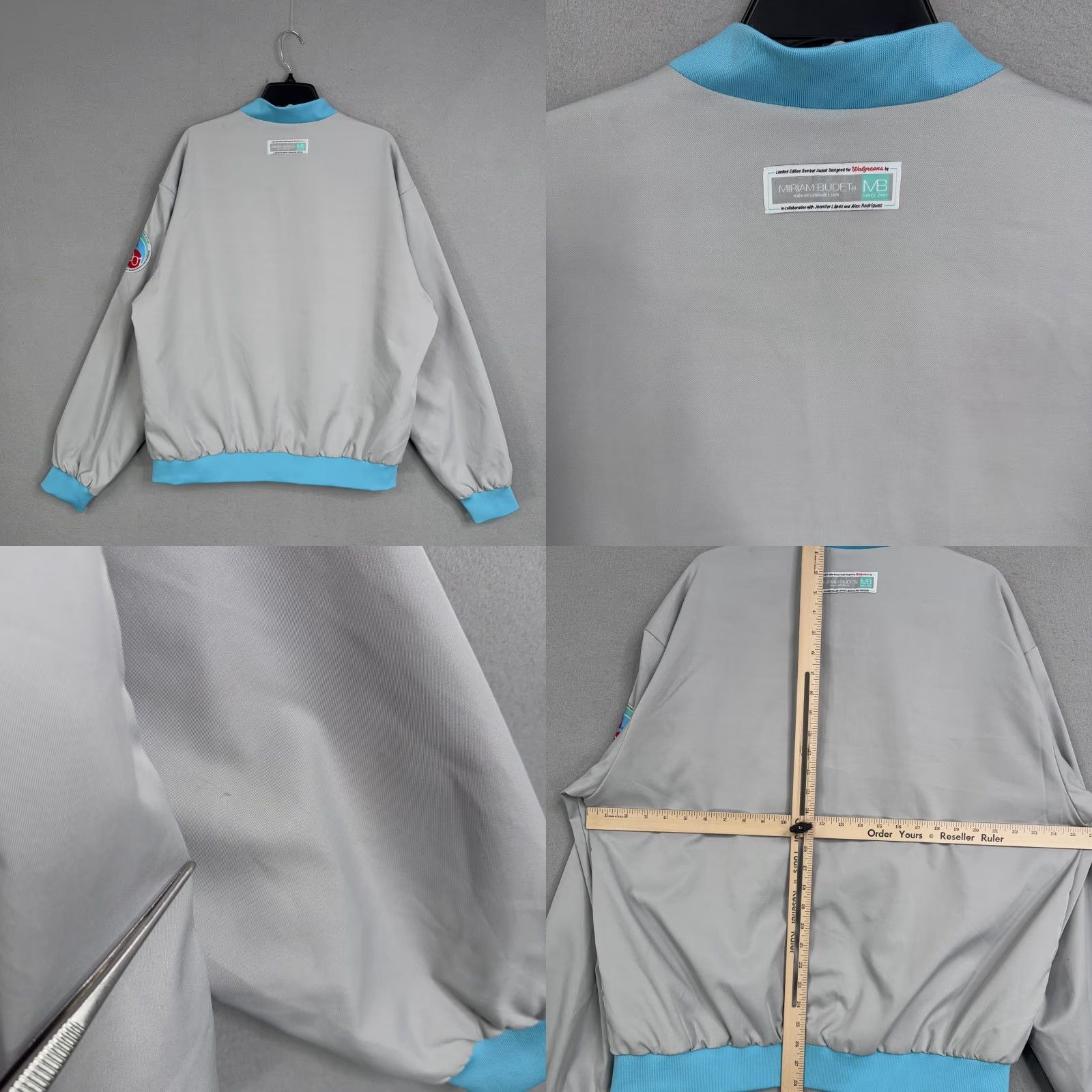 Amiri Walgreens Bomber Jacket Mens 2XL Gray - Limited Edition Miriam Budet Logo Zip, Full Zip, Pockets, Lightweight Size US XXL / EU 58 / 5 - 8 Thumbnail