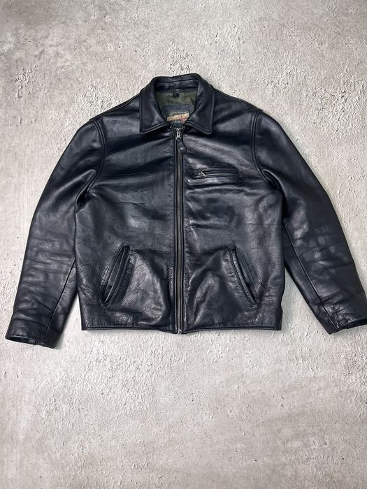 Redskins VINTAGE ARCHIVE 00s LEATHER CROPPED PUNK BIKER JACKET