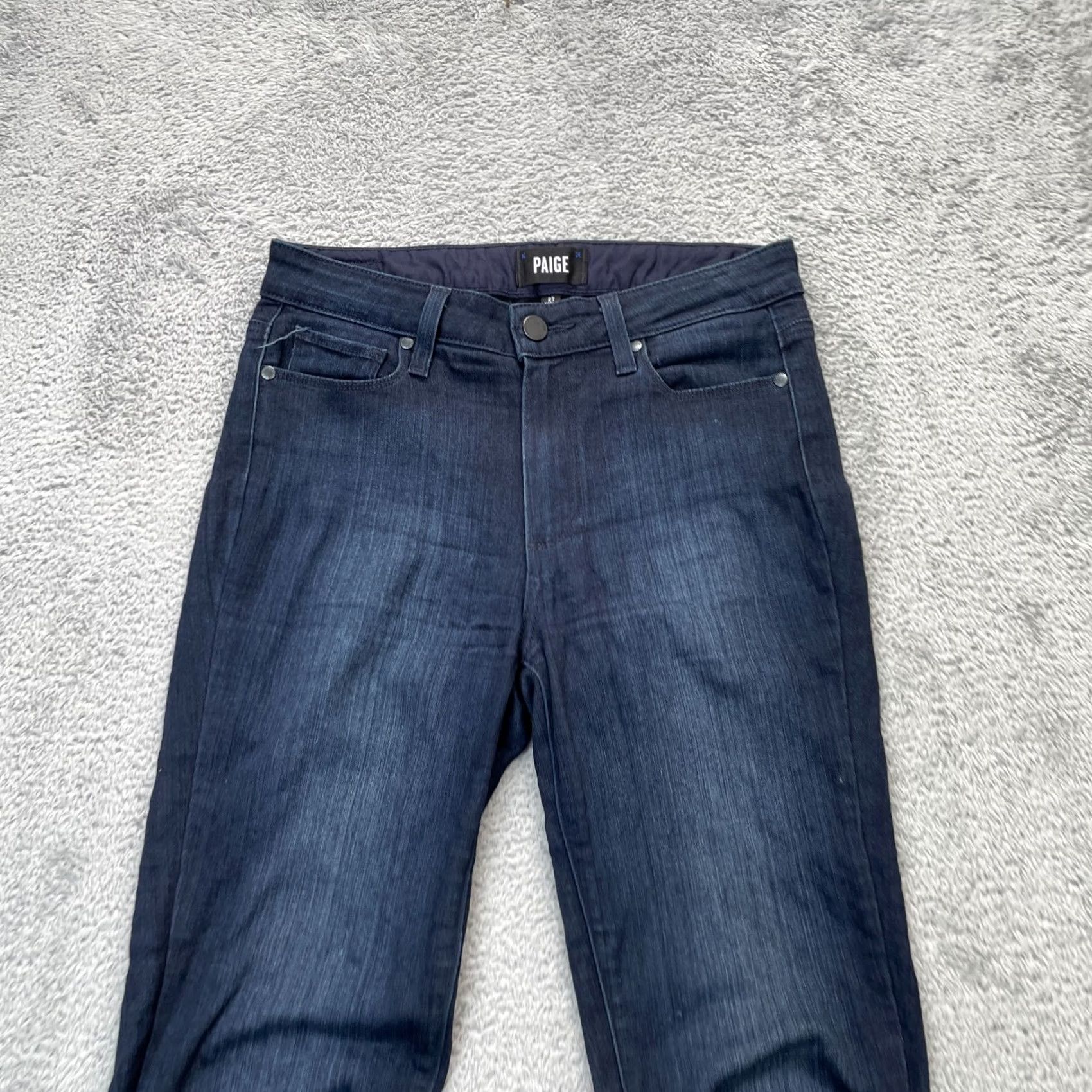 Paige Paige Jeans Womens 27 Blue Hoxton Ultra Skinny Denim Cotton Stretch Raw Hem Size 28" / US 6 / IT 42 - 5 Thumbnail