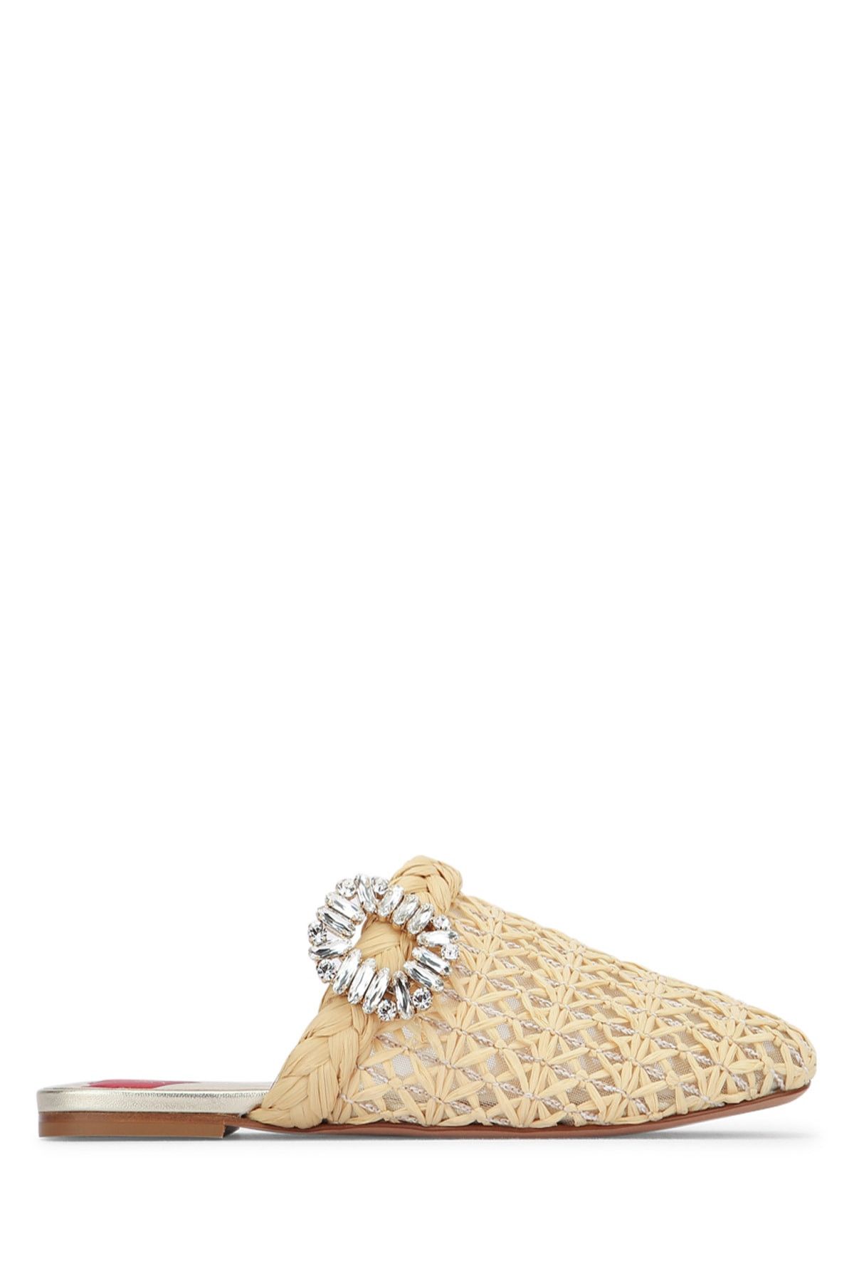 Roger Vivier Bab Viv Strass Buc Raffia Sling Size US 9 / IT 39 - 1 Thumbnail