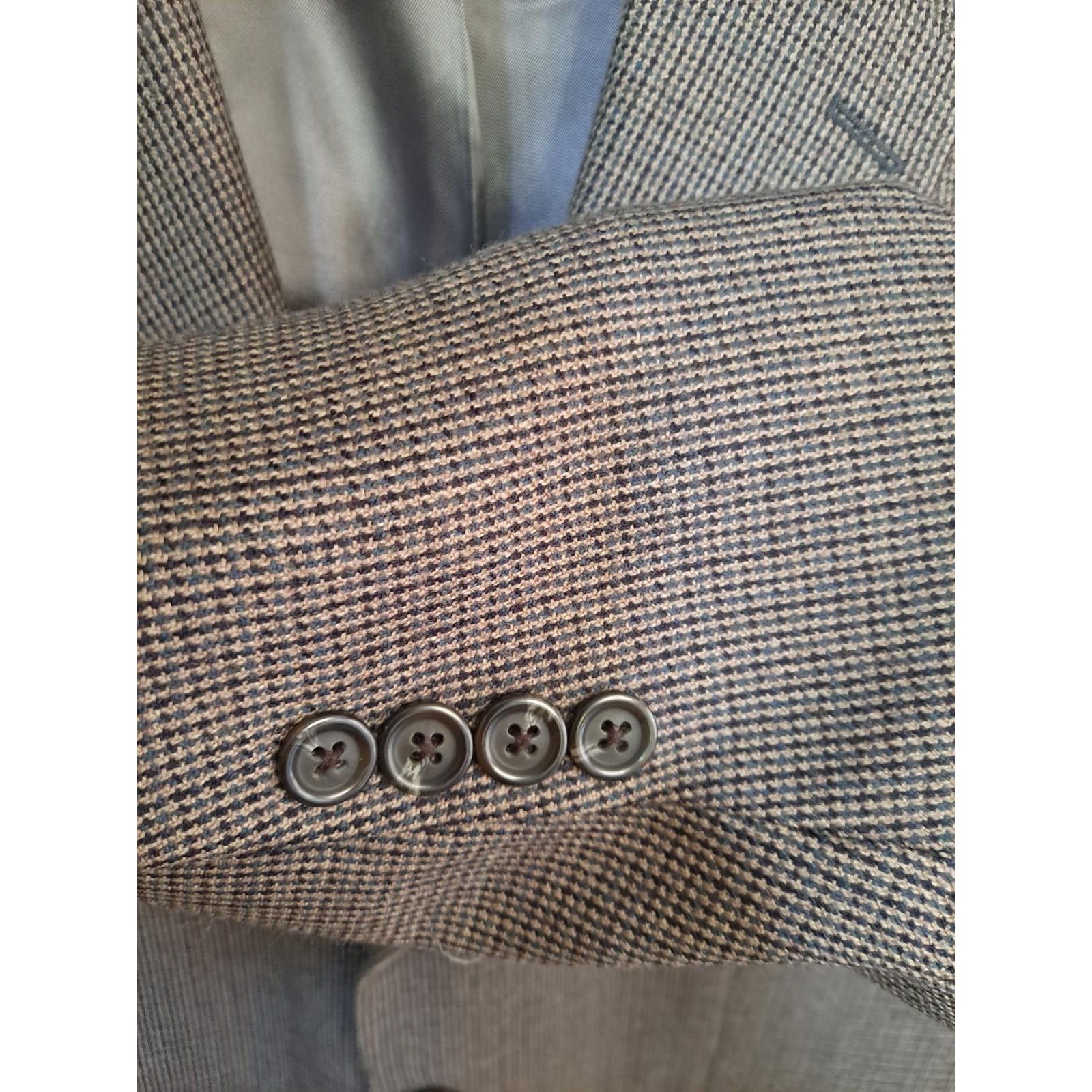 Lauren Ralph Lauren Lauren Ralph Lauren Tan Tweed 3 Button Blazer 100% Lambswool Size 44R - 2 Thumbnail