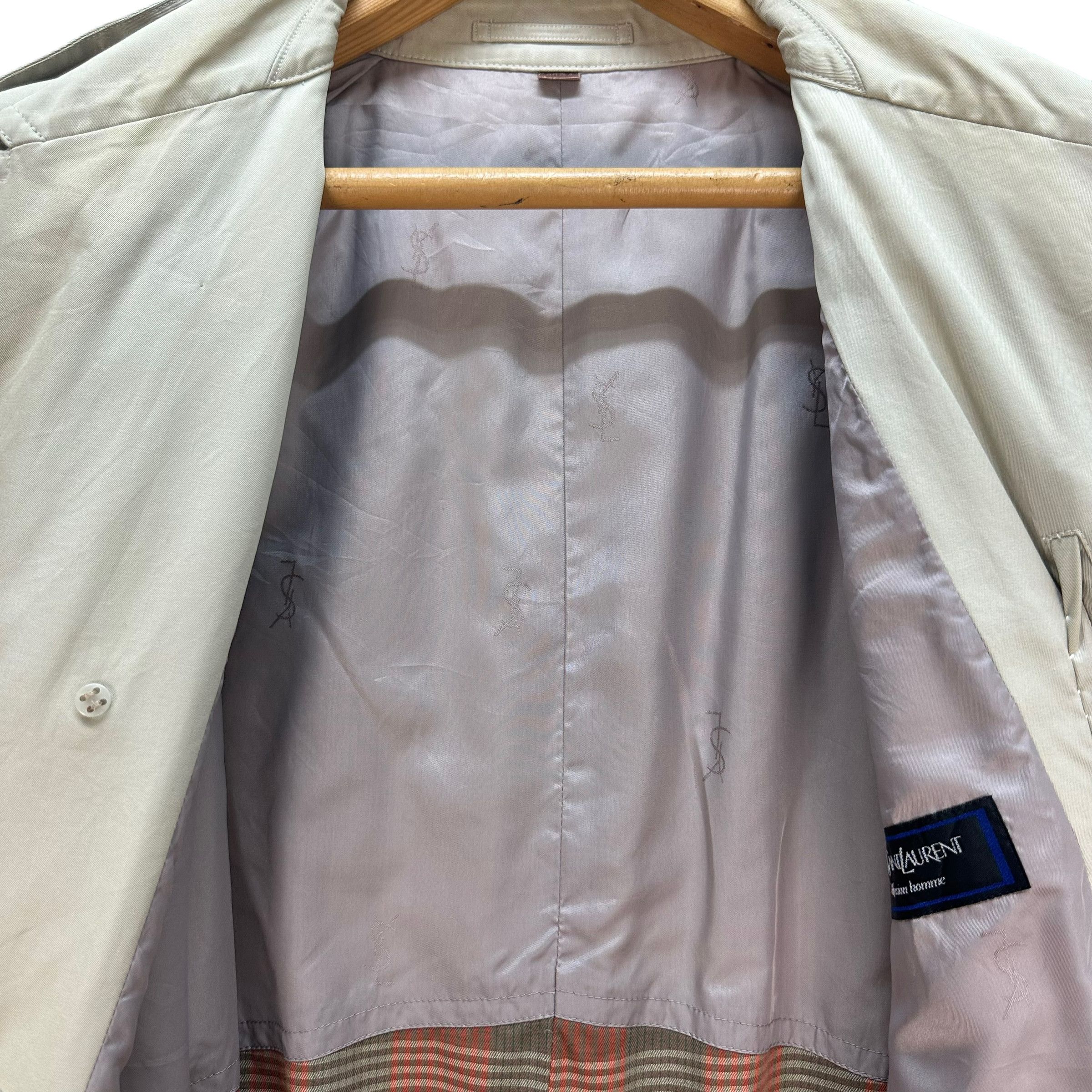 Yves Saint Laurent 90' YVES SAINT LAURENT DIFFUSION HOMME TRENCH COAT #8215-215 Size US L / EU 52-54 / 3 - 9 Thumbnail