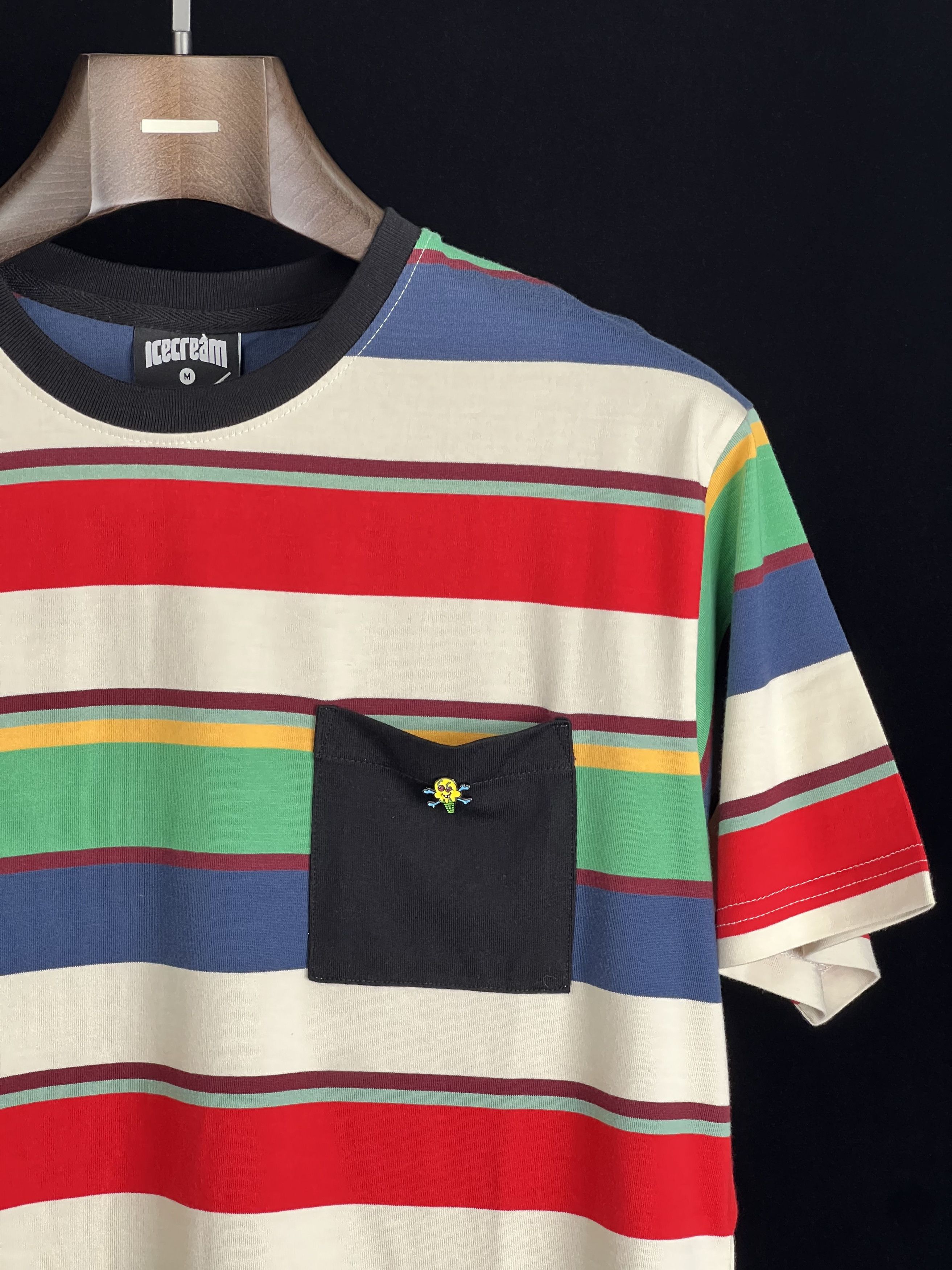 Icecream Brand New* Striped Tee Multi-Color with Logo Pin Size US M / EU 48-50 / 2 - 2 Thumbnail