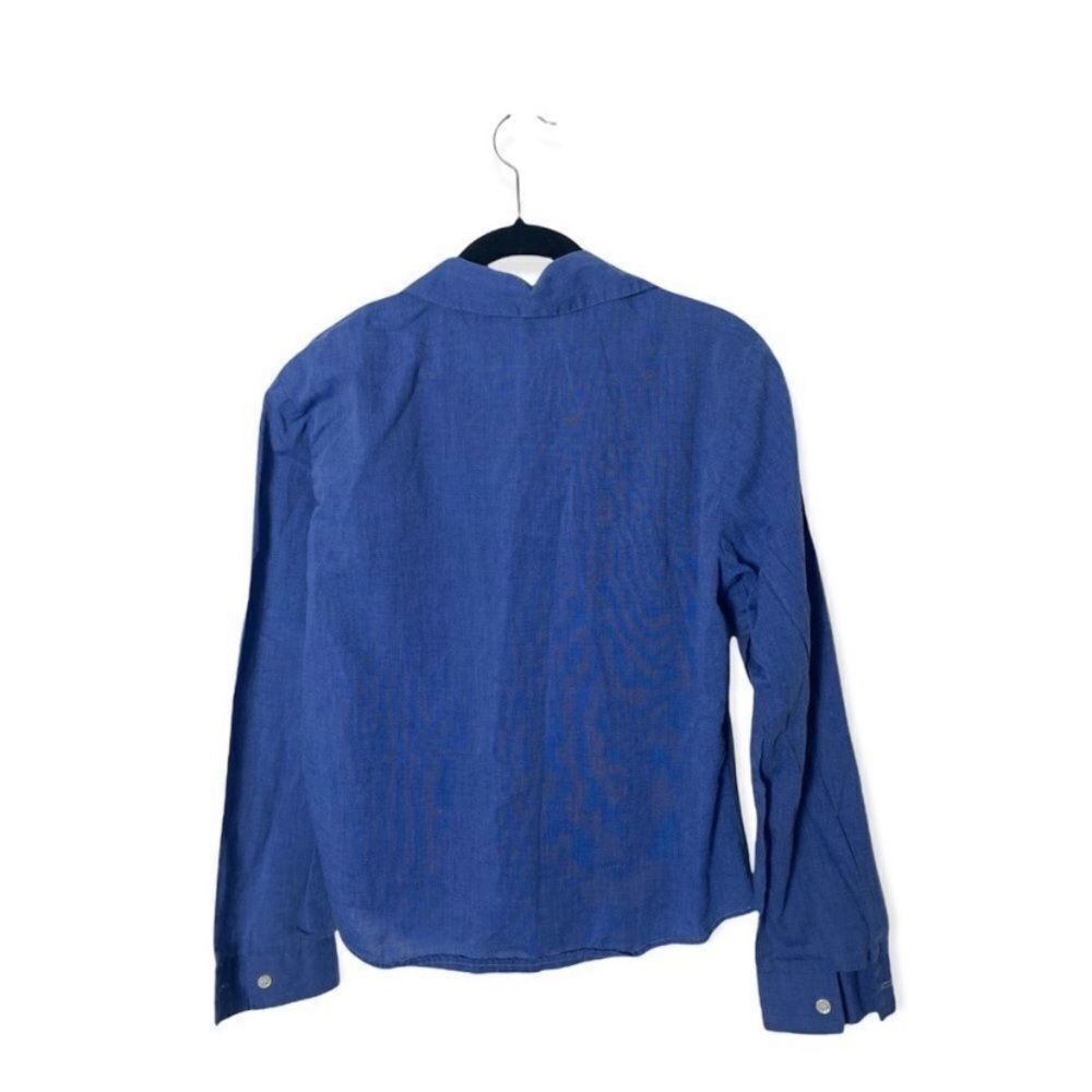 Gemelli Gemilli Medium Blue Button Down Shirt Made in USA Cotton Ble Size M / US 6-8 / IT 42-44 - 3 Thumbnail