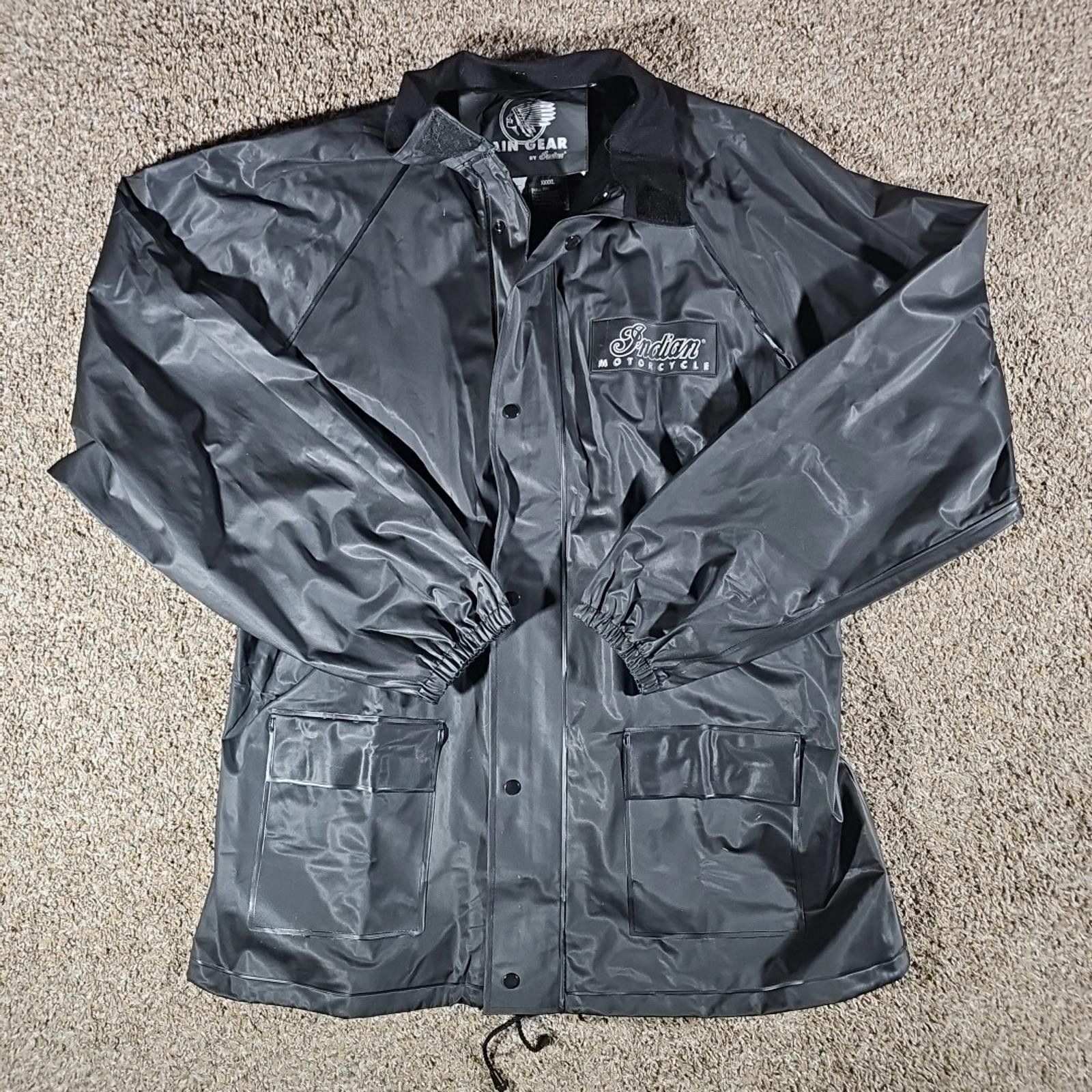 Indian Motorcycle Indian Motorcycle Rain Gear By Indian 4XL black Rain Jacket Size ONE SIZE - 1 Thumbnail