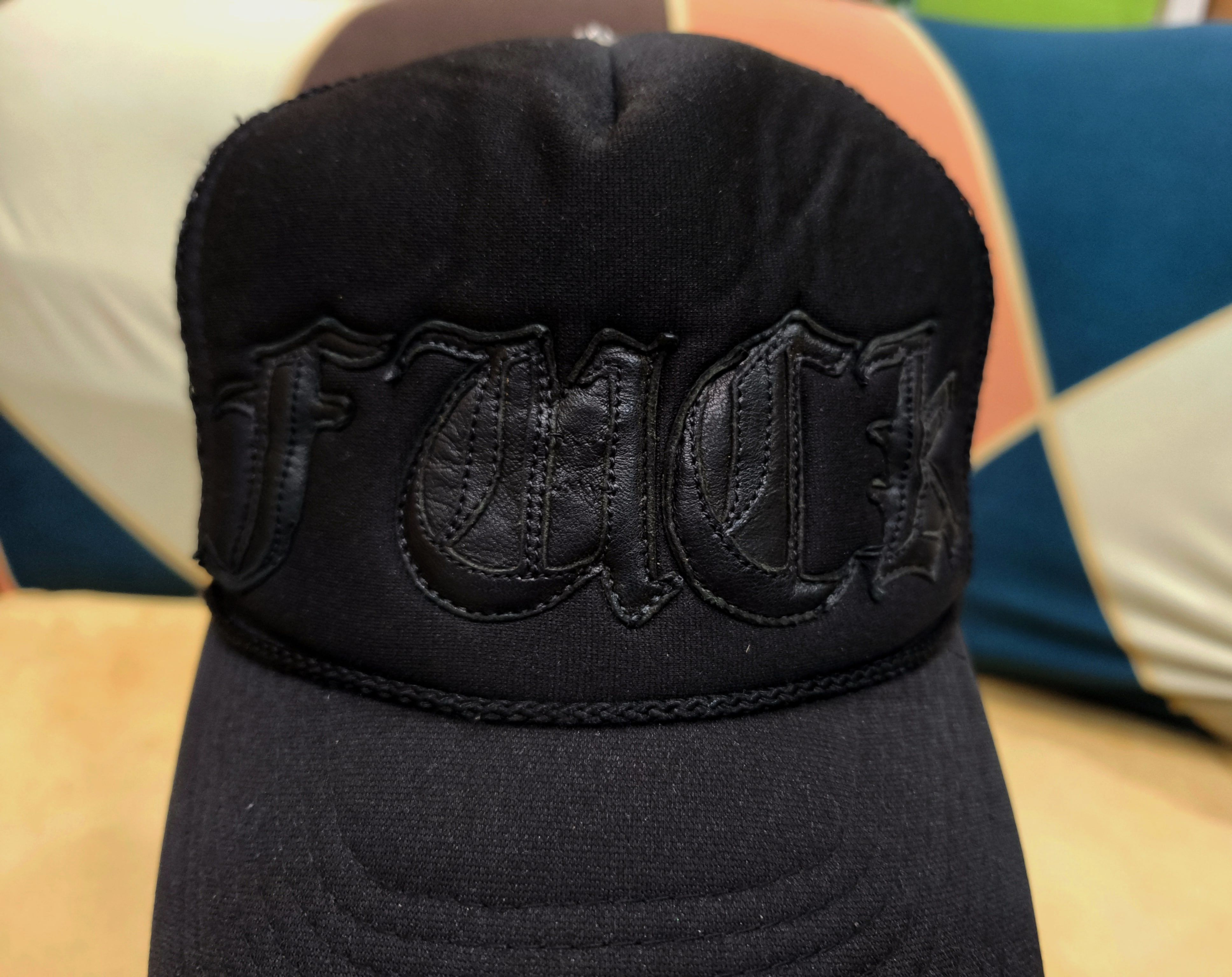 Chrome Hearts Vintage Chrome Hearts FUCK Trucker Cap Leather Patch Size ONE SIZE - 7 Thumbnail
