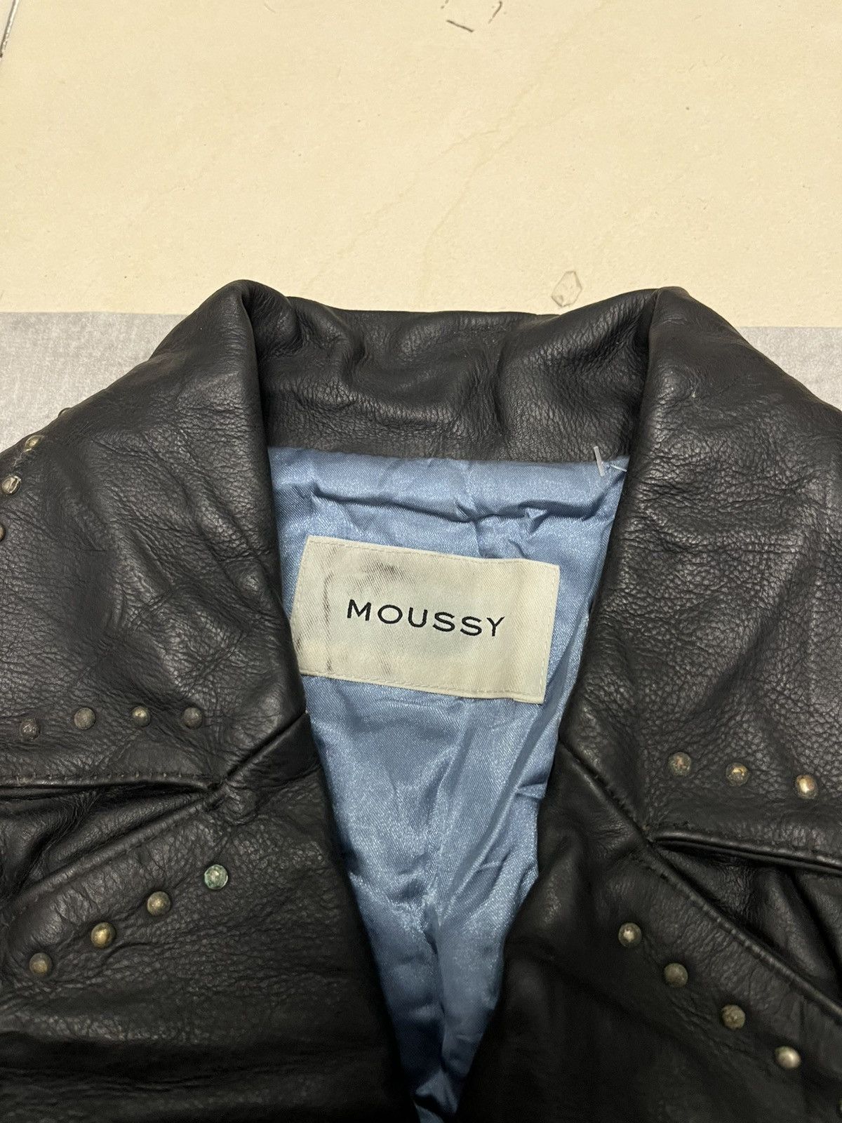 Vintage Moussy leather biker jacket by the Tokyo-based Size US S / EU 44-46 / 1 - 7 Thumbnail