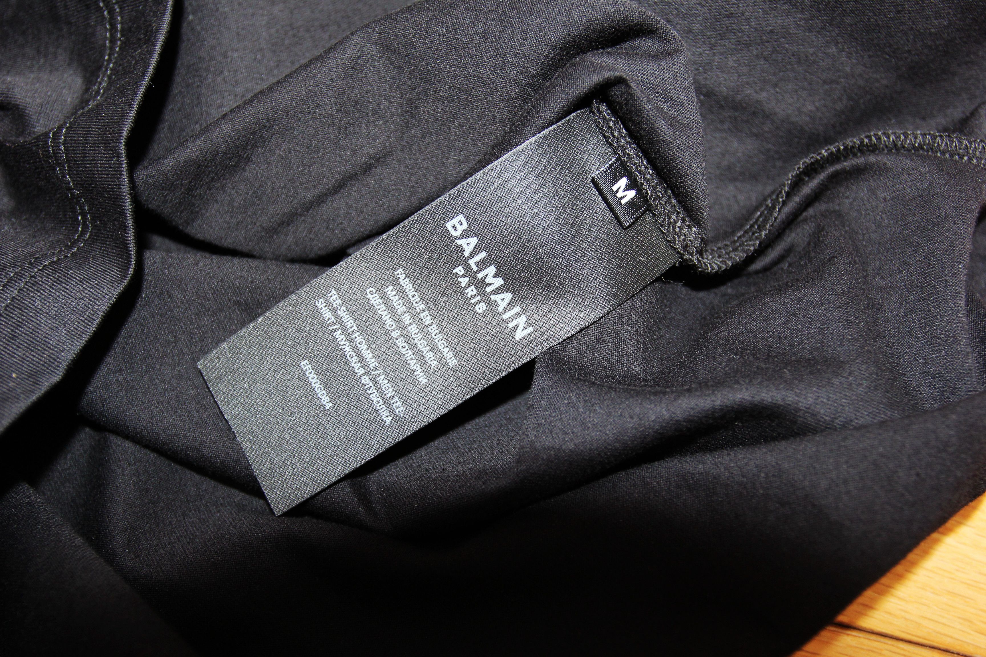 Balmain BNWT AW25 BALMAIN VINTAGE GOLD LOGO BLACK TSHIRT M Size US M / EU 48-50 / 2 - 9 Thumbnail