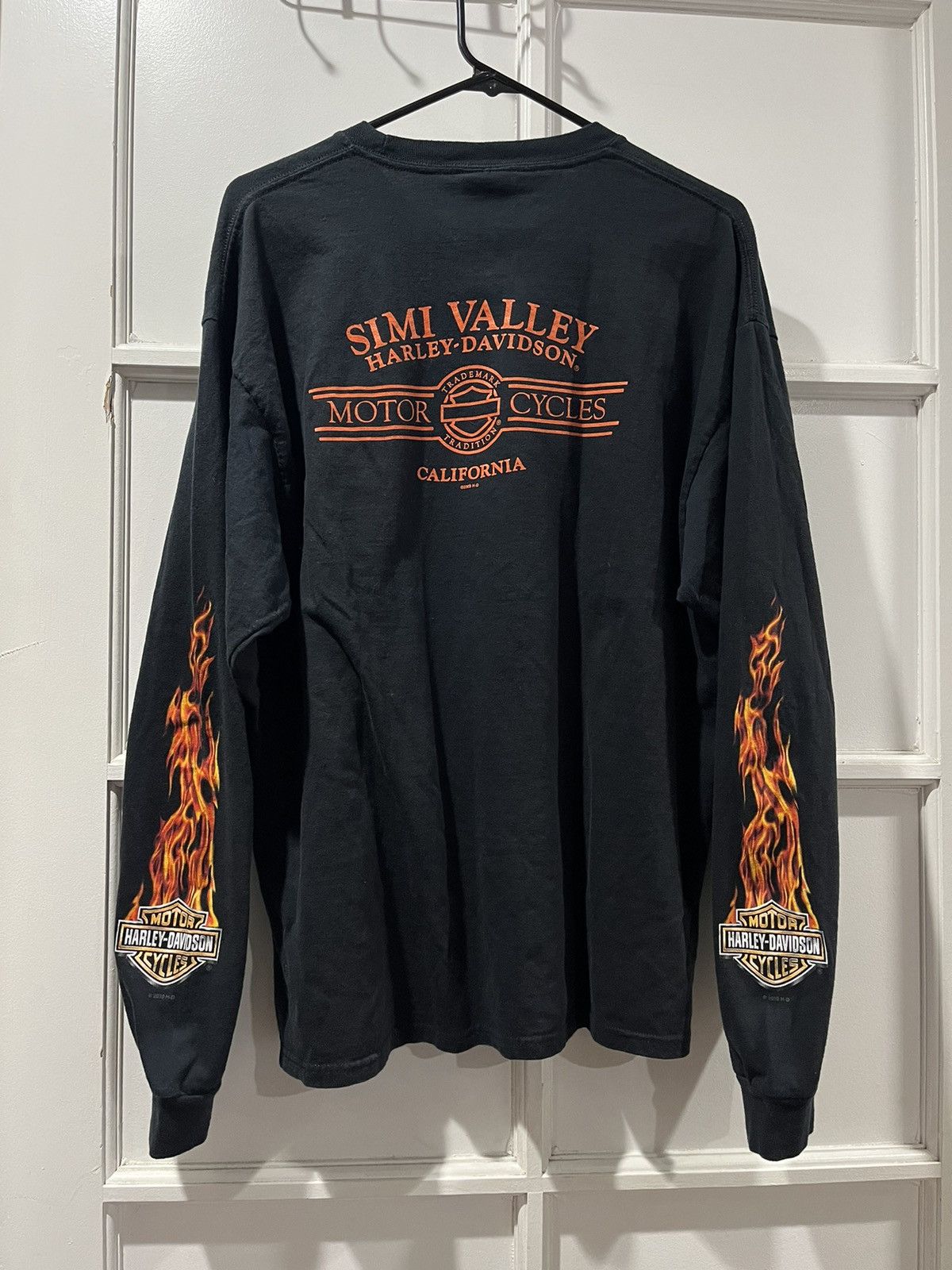 Harley Davidson Juggling Joker Clown Longsleeve with Flames