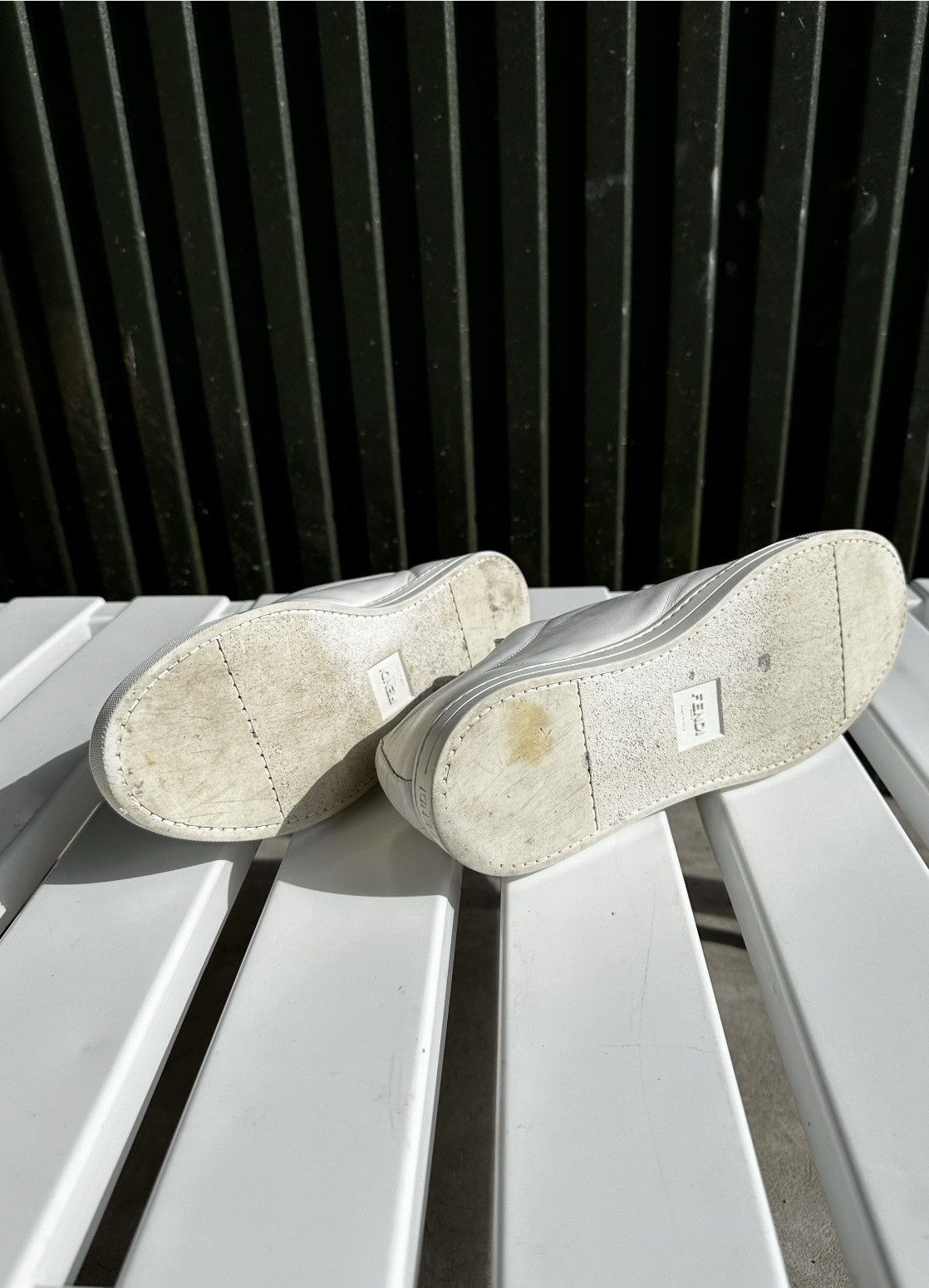 Fendi Fendi White Leather Sneakers Size US 8 / EU 41 - 7 Thumbnail