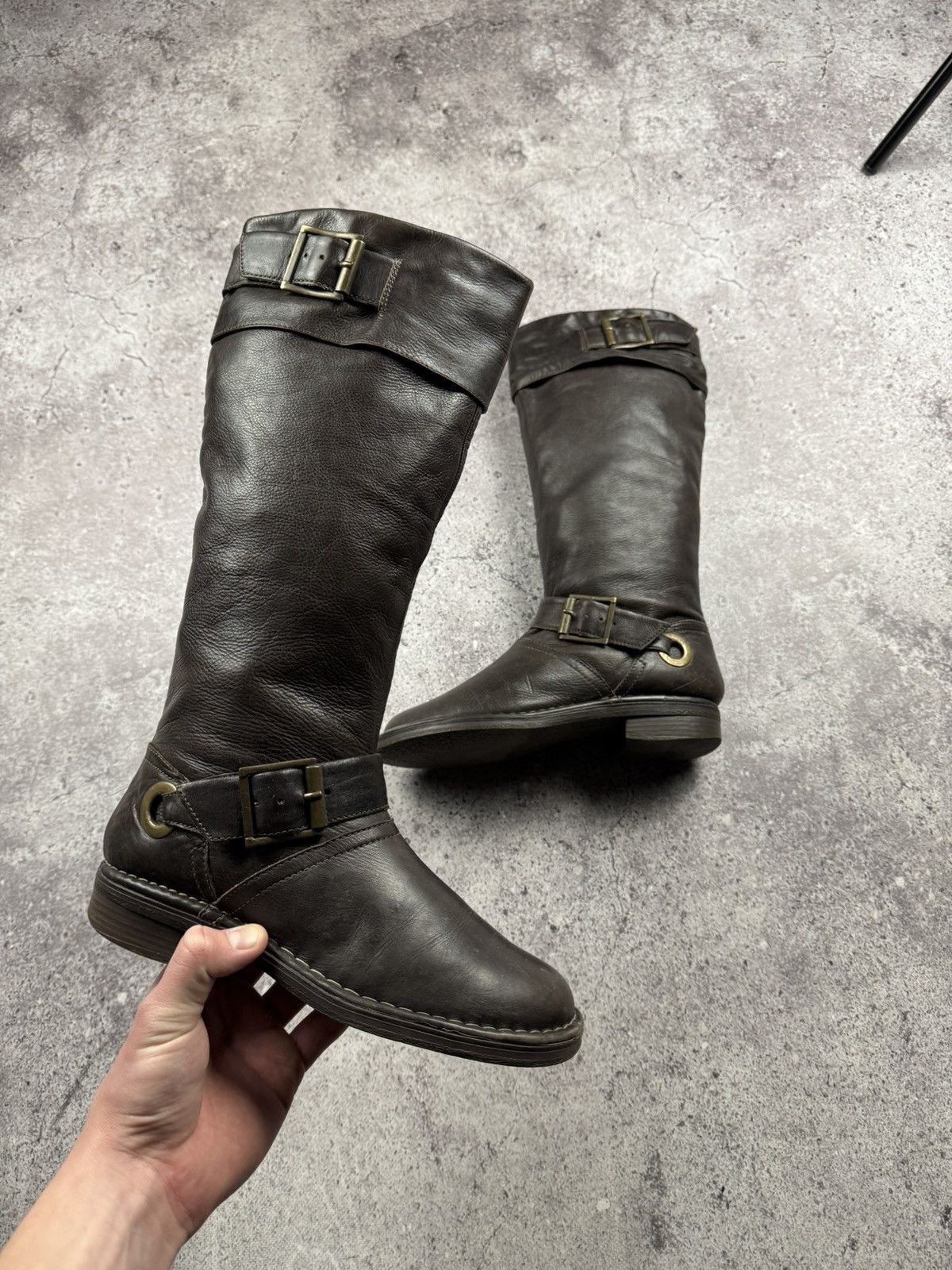 If Six Was Nine Vintage AS 98 Heel Rick Owens Style Leather Biker Boots Y2K Size US 8 / IT 38 - 5 Thumbnail
