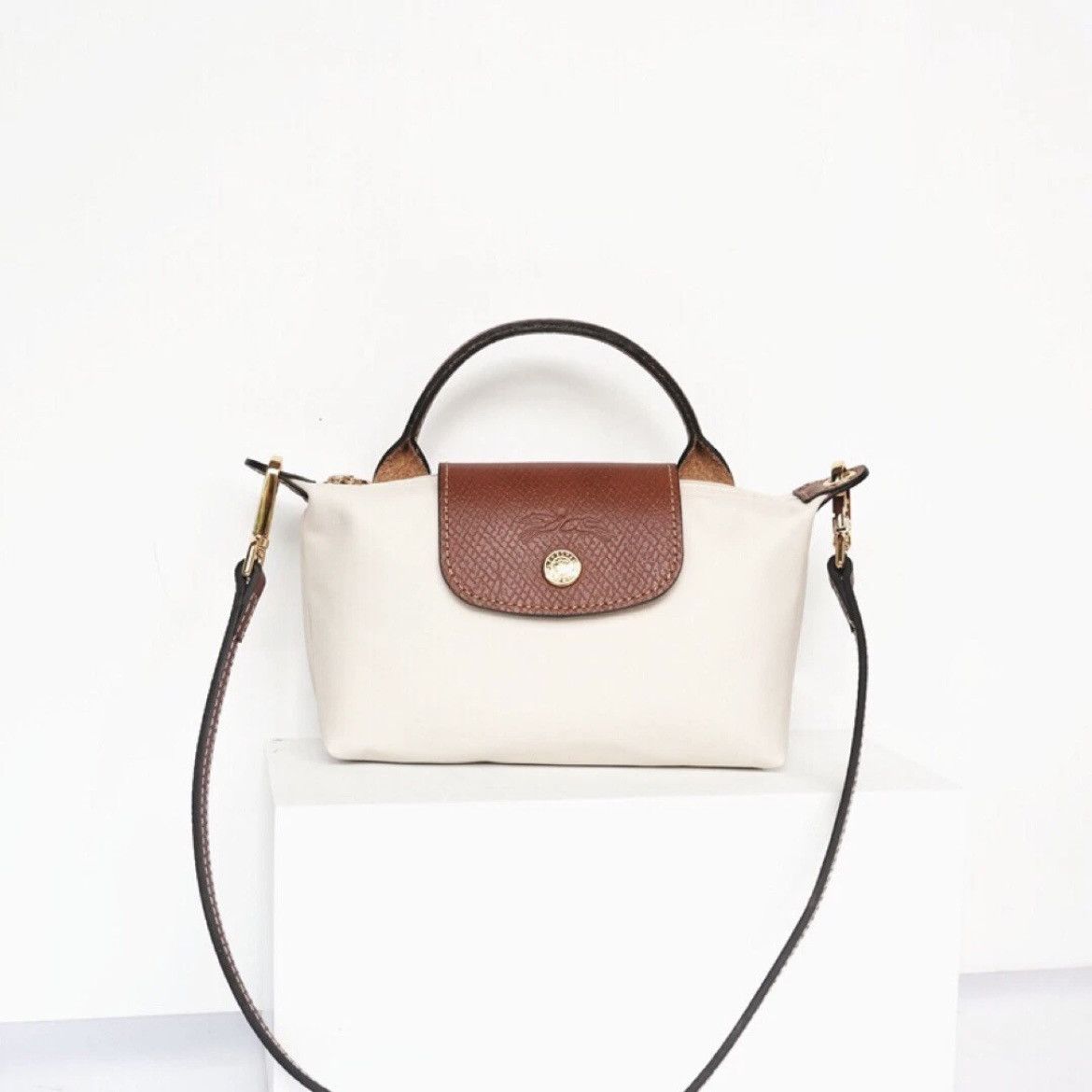 Longchamp Tote Bag Shoulder Pliage Xs Mini in White, Women's