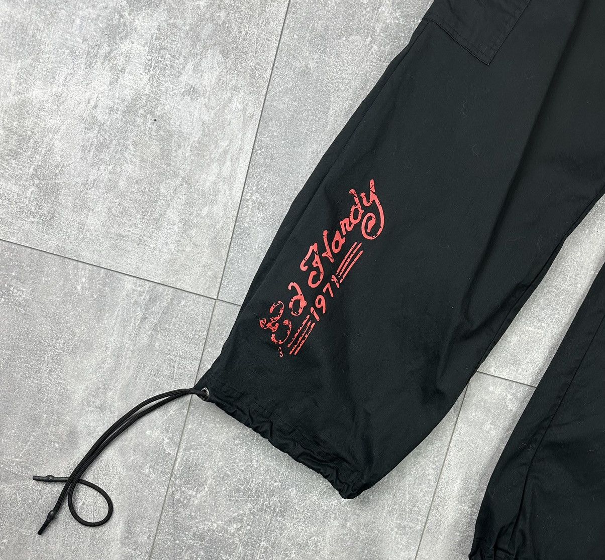 Ed Hardy Ed-Hardy Dragon Logo Baggy Parachute Pants Y2K Size US 30 / EU 46 - 7 Thumbnail