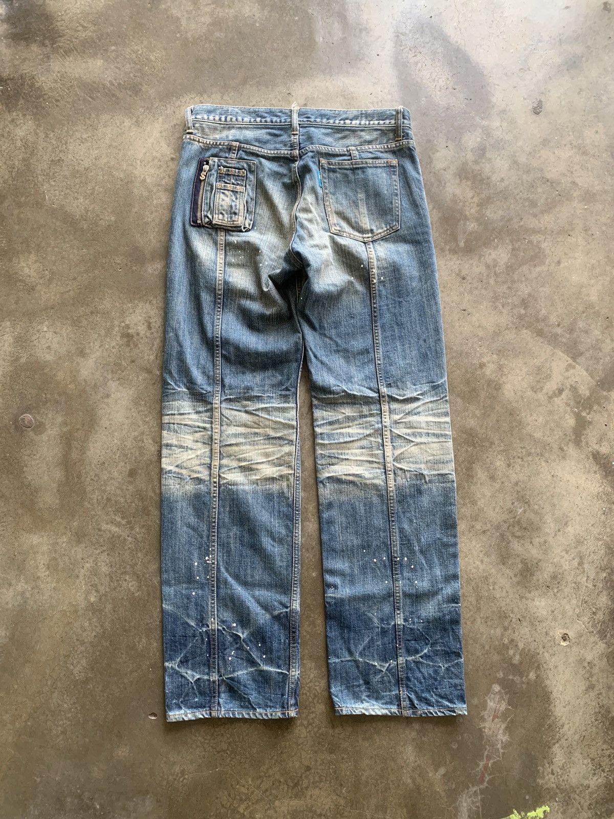Japanese Brand Swagger japan beautiful faded design jeans Size US 35 - 8 Thumbnail