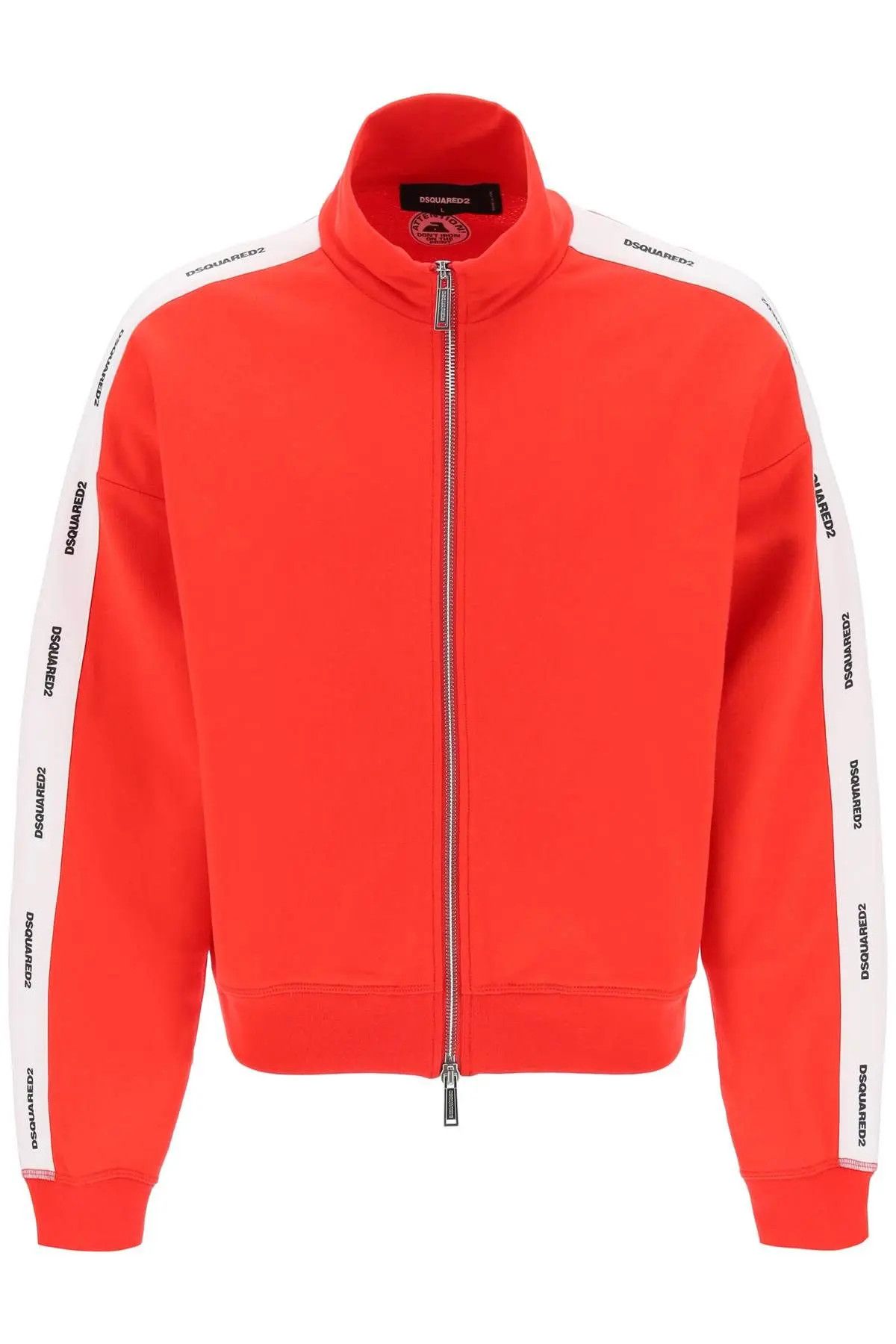 Image of Dsquared2 O1S22I1N0124 Zip-Up Sweatshirt In Red, Men's (Size XL)