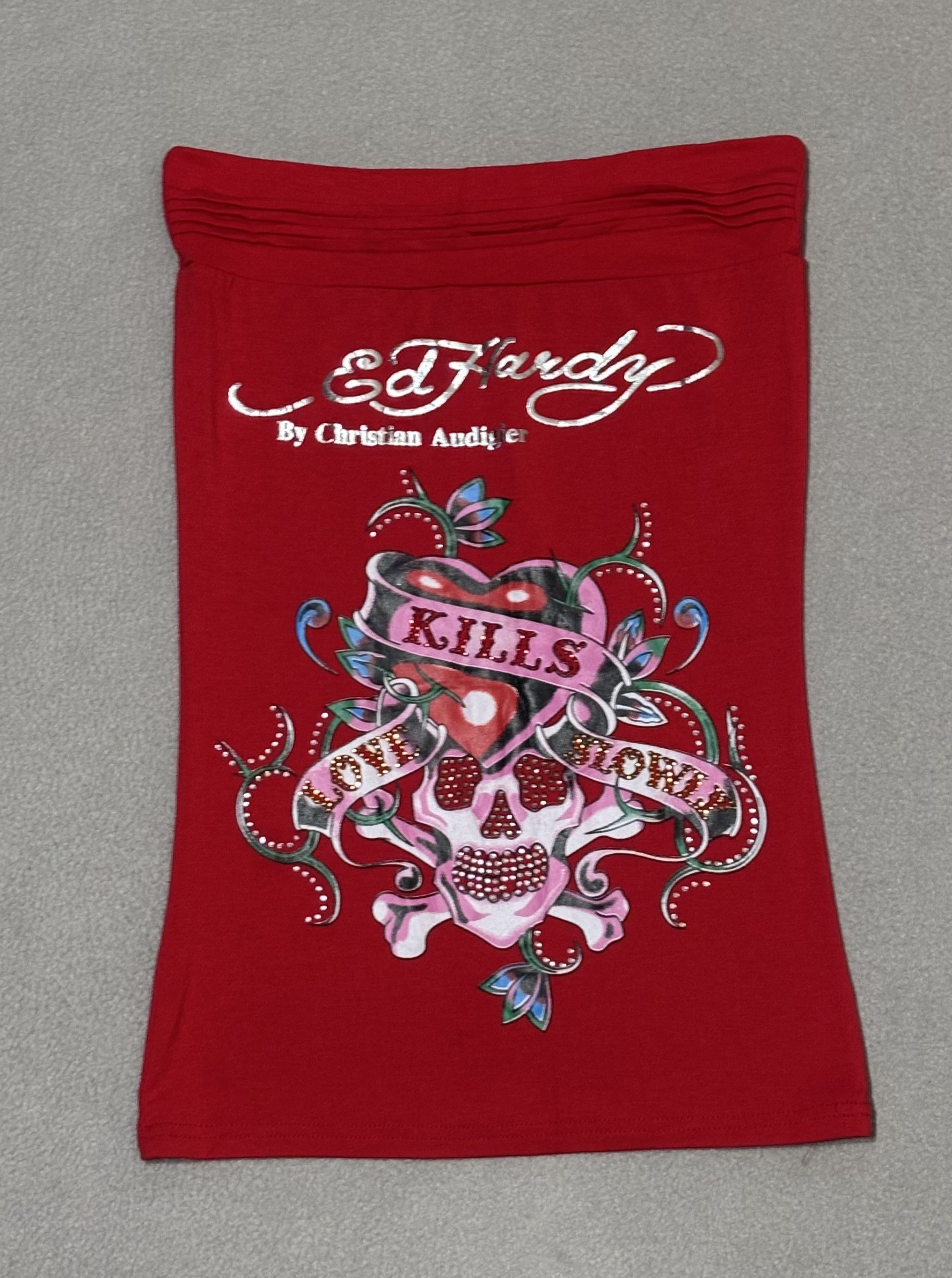 Ed Hardy Ed Hardy Red Tube top Size ONE SIZE - 1 Thumbnail