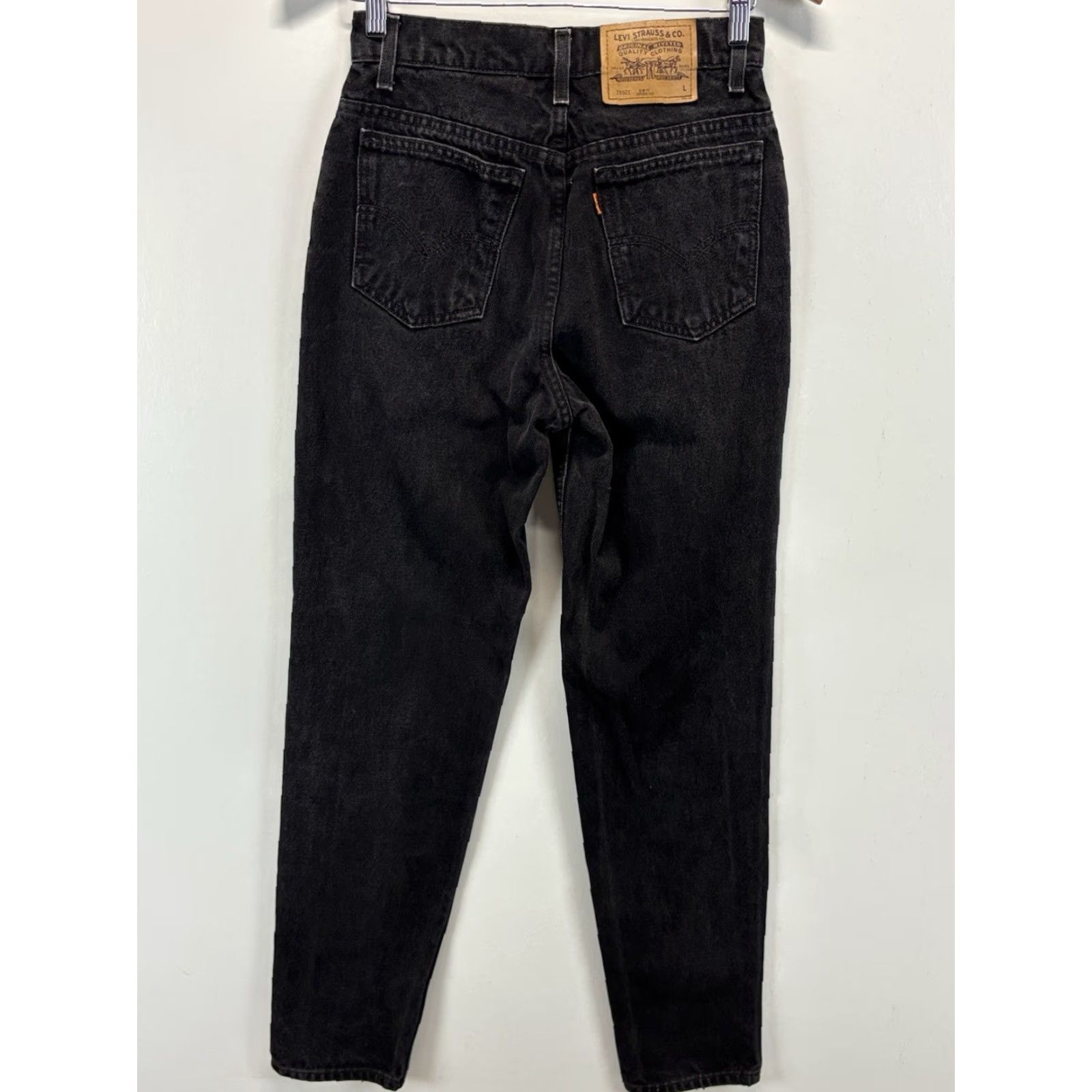 Levi's VINTAGE Levi's 912 Jeans - Black - Women - Size 6 Tall - 33" Inseam - Slim Fit - Tapered Leg - 1997 Orange Tab - High Rise - Cotton Denim Size 28" / US 6 / IT 42 - 3 Thumbnail