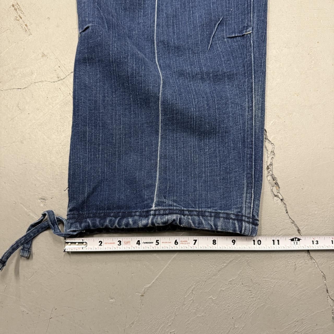 Vintage Y2K Raw Blue Baggy Cargo Jeans Military Style 42 x 31 Size US 42 / EU 58 - 8 Thumbnail
