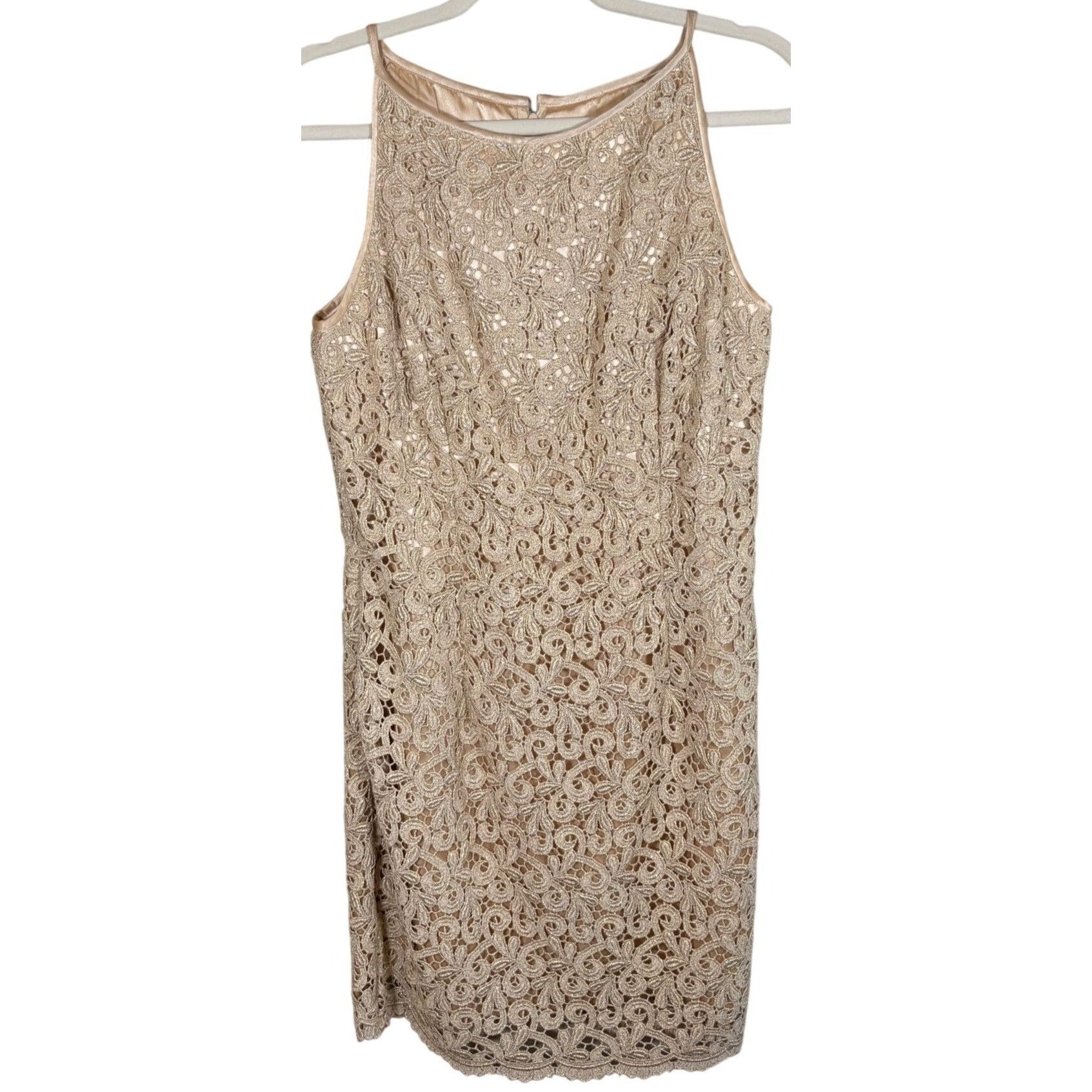Jessica McClintock Jessica McClintock Women Beige Lace Dress 8 Old Money,  Cockt | Grailed