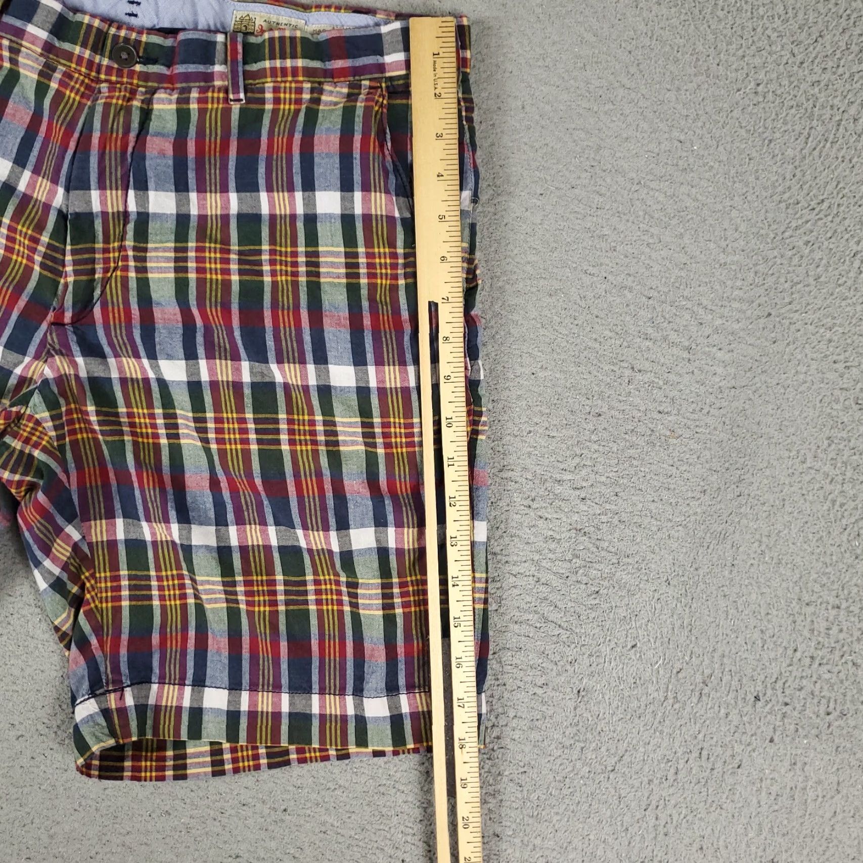 Ralph Lauren VINTAGE Ralph Lauren Men Shorts Casual Flat Front Chino Size 35 Blue Red Plaid Classic Size US 35 - 5 Thumbnail