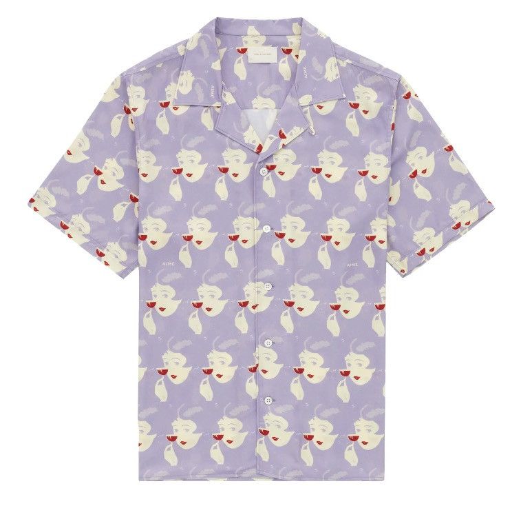 Aime Leon Dore XSmall ALD Rico shirt violet ice pink purple
