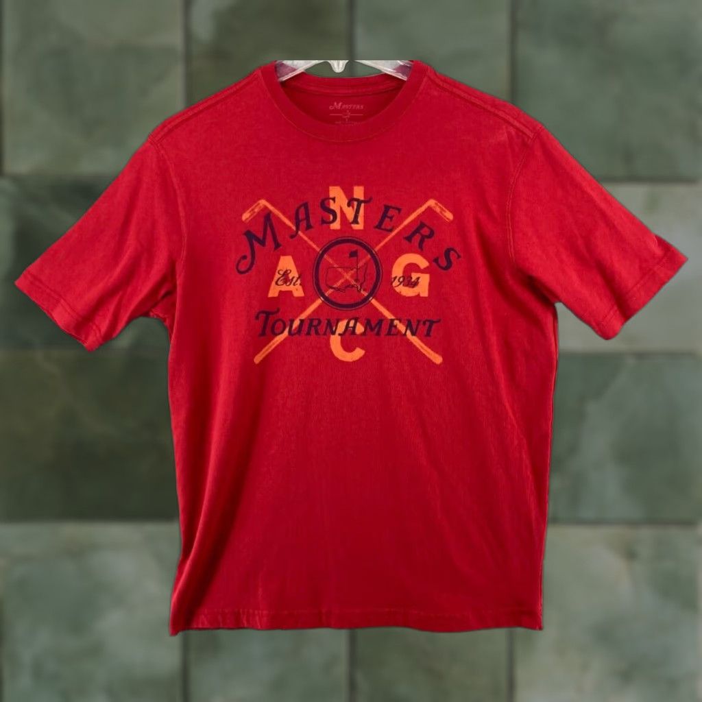 Logo 7 Masters Golf Shirt Small Red Graphic Print Short Sleeve Mens Size US S / EU 44-46 / 1 - 1 Thumbnail