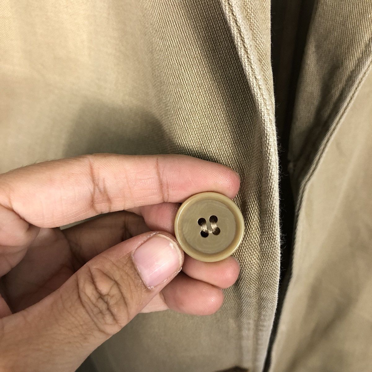 Japanese Brand SHIPS Japan Washed Cotton Work Blazer in Olive Issey Miyake Size US M / EU 48-50 / 2 - 17 Thumbnail