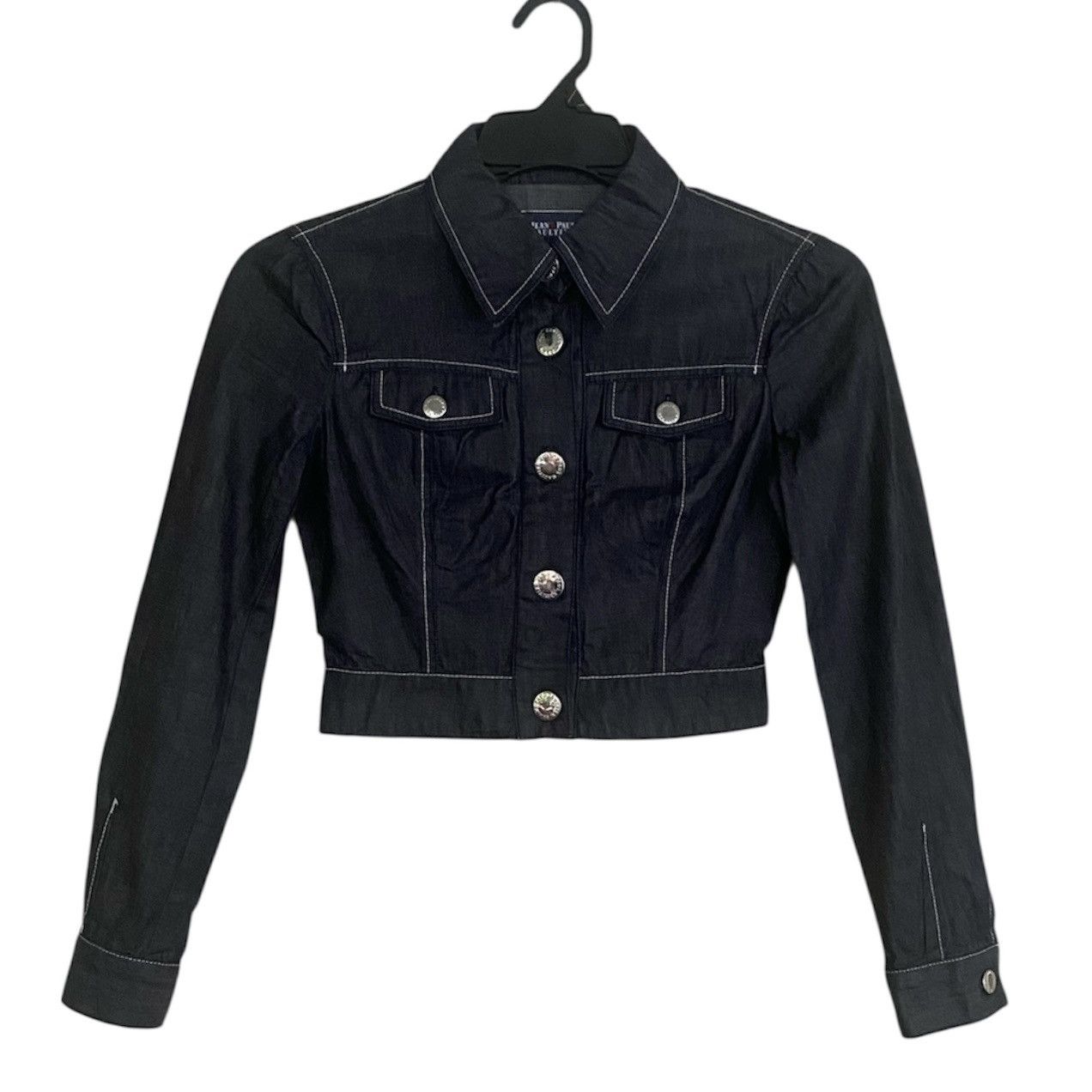Jean Paul Gaultier Jean Paul Gaultier Crop Denim Jacket Size L / US 10 / IT 46 - 1 Thumbnail