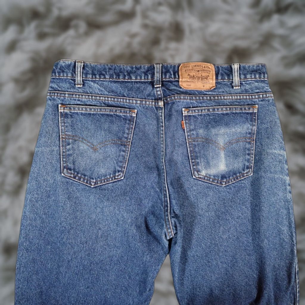 Levi's VINTAGE Levi's 506 Denim Jeans Mens 36 Regular Straight 90s Blue Size US 36 / EU 52 - 1 Thumbnail